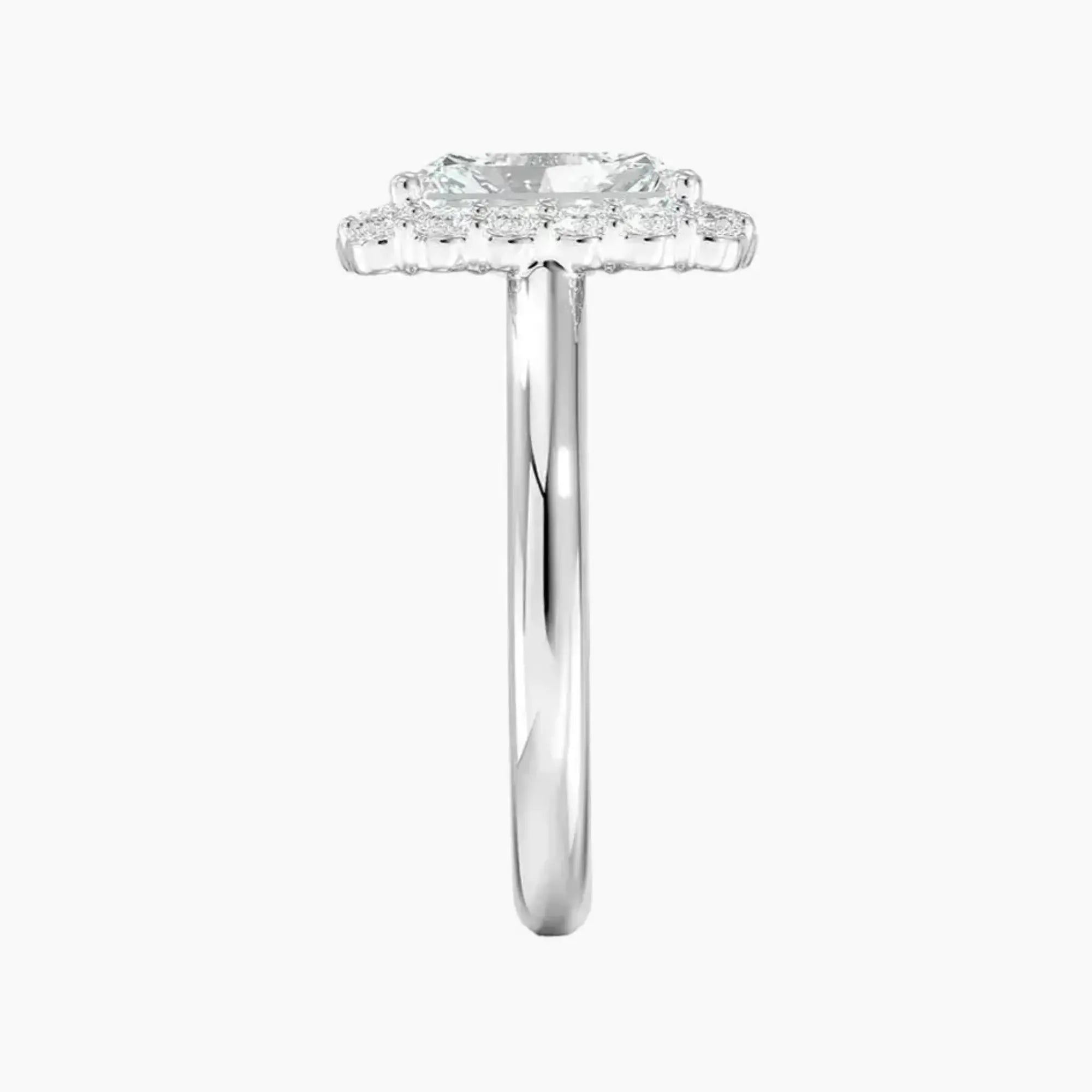 OBSER441 - Fiora Halo Radiant engagement ring setting view 3