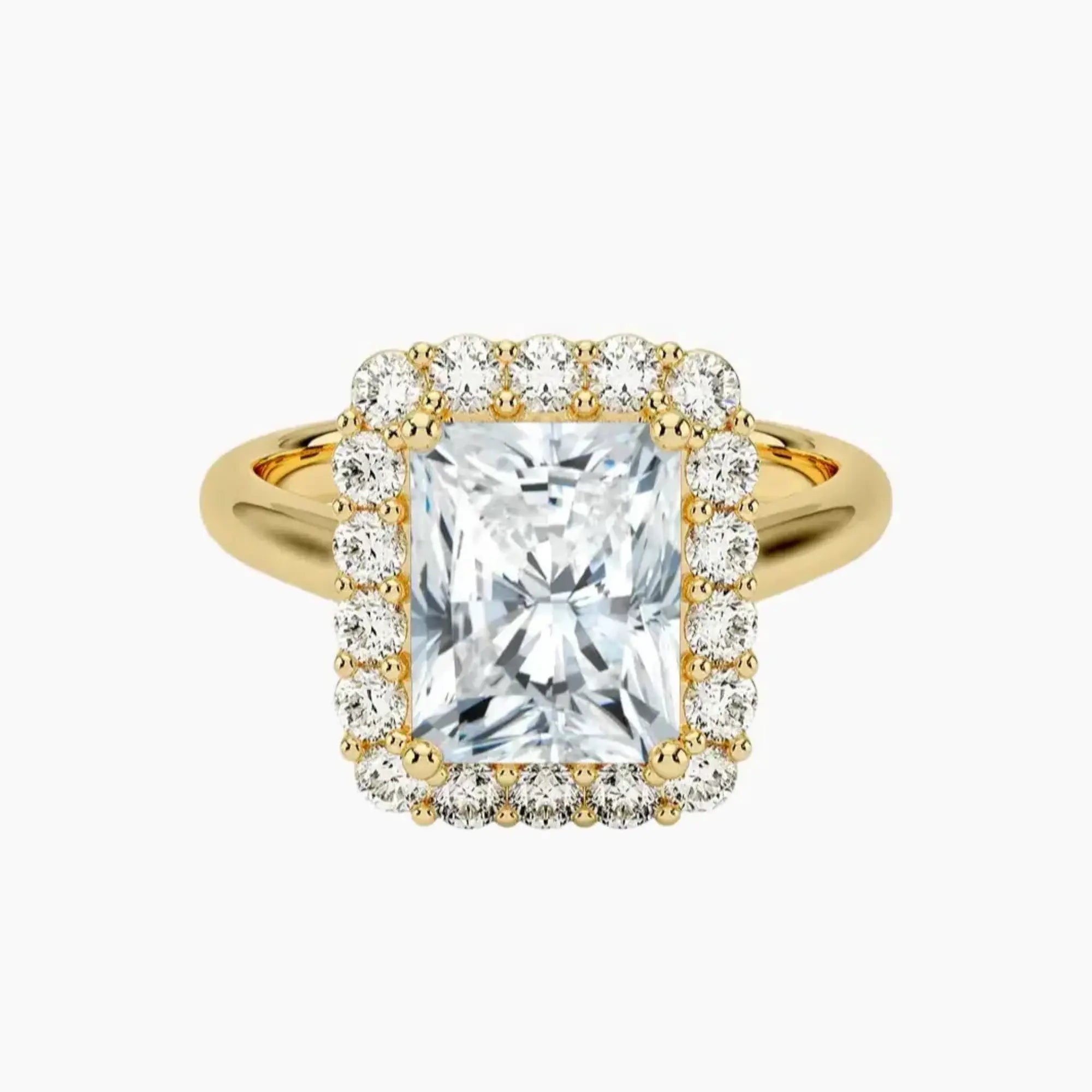 OBSER441 - Fiora Halo Radiant engagement ring setting view 7
