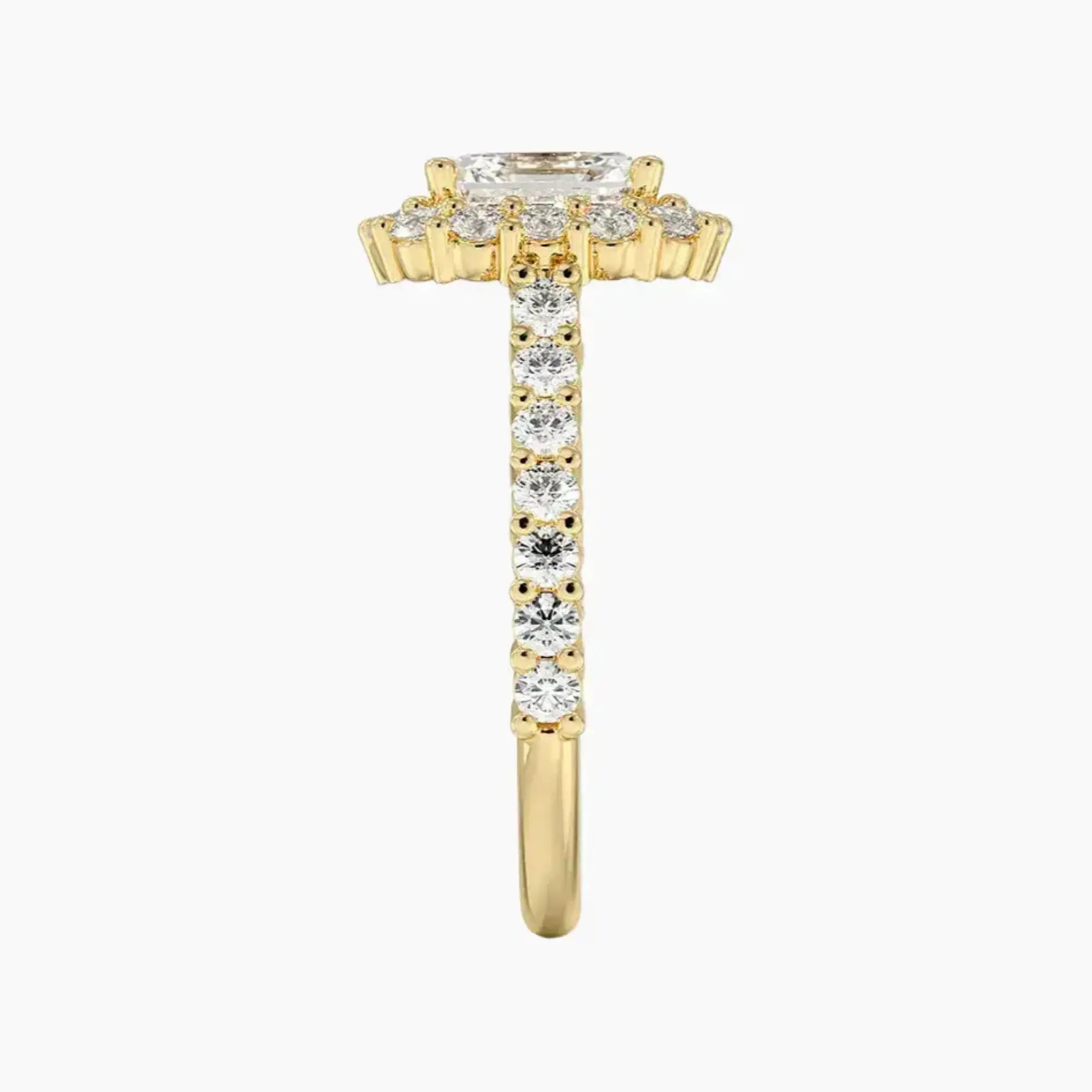 OBSER433 - Fiora Pave Halo Asscher engagement ring setting view 9