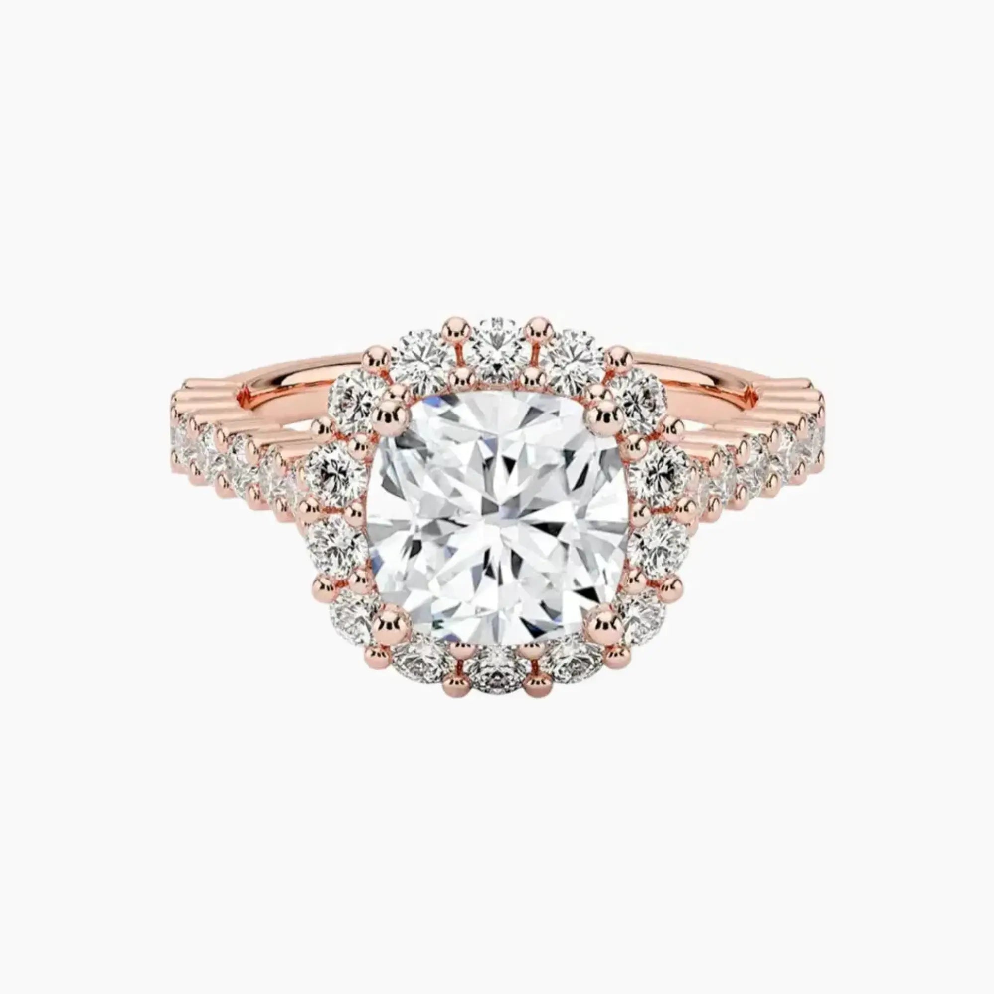 OBSER438 - Fiora Pave Halo Cushion engagement ring setting view 4