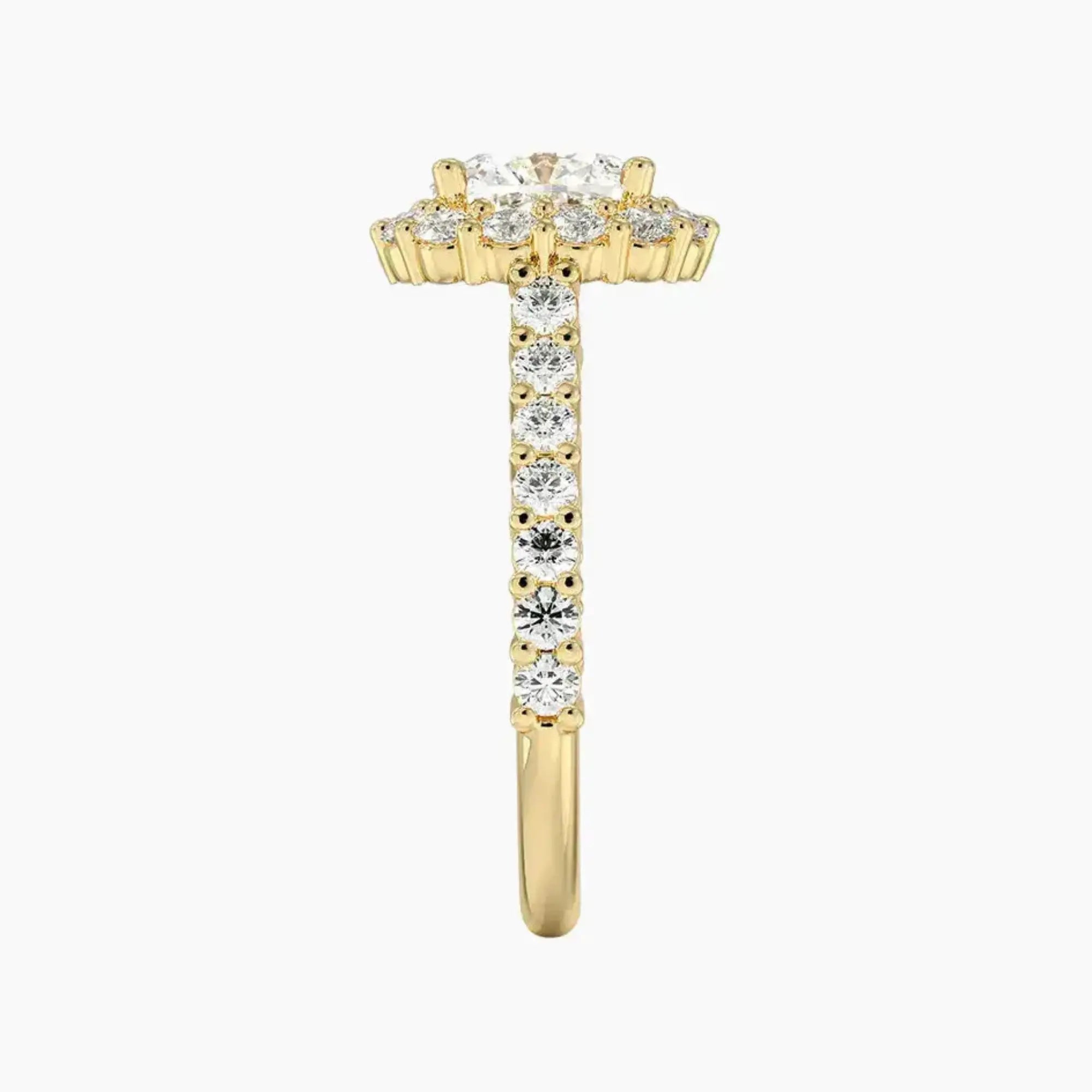OBSER438 - Fiora Pave Halo Cushion engagement ring setting view 9