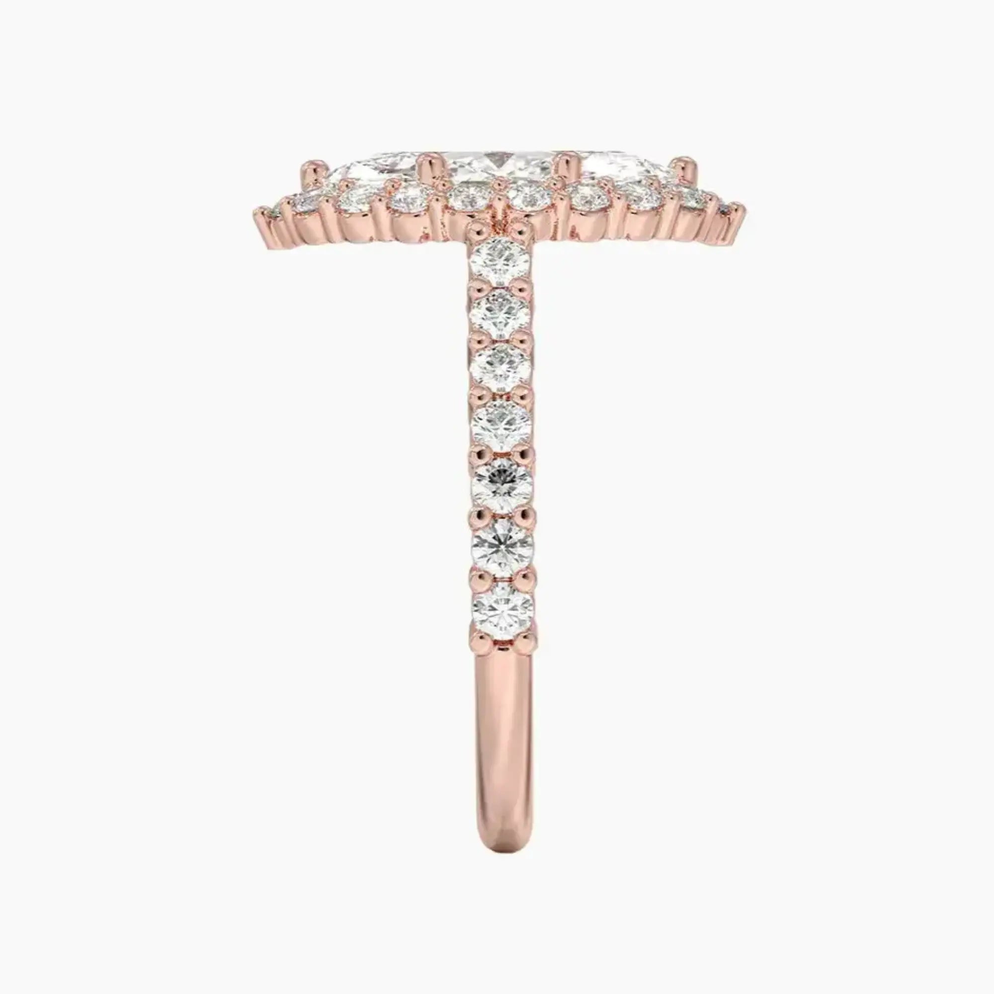 OBSER434 - Fiora Pave Halo Marquise engagement ring setting view 6