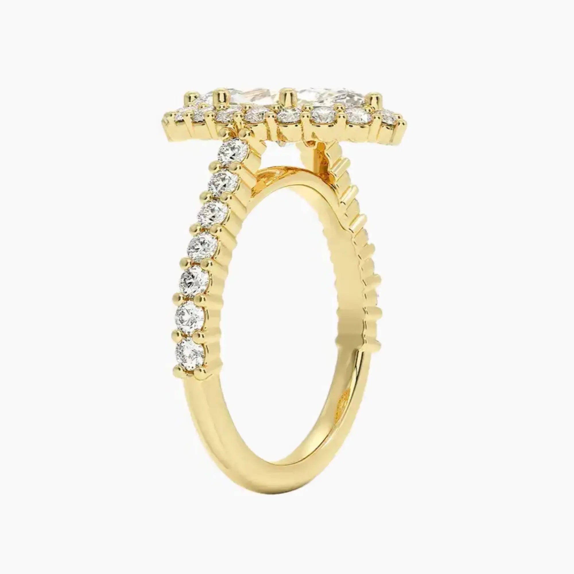 OBSER434 - Fiora Pave Halo Marquise engagement ring setting view 8