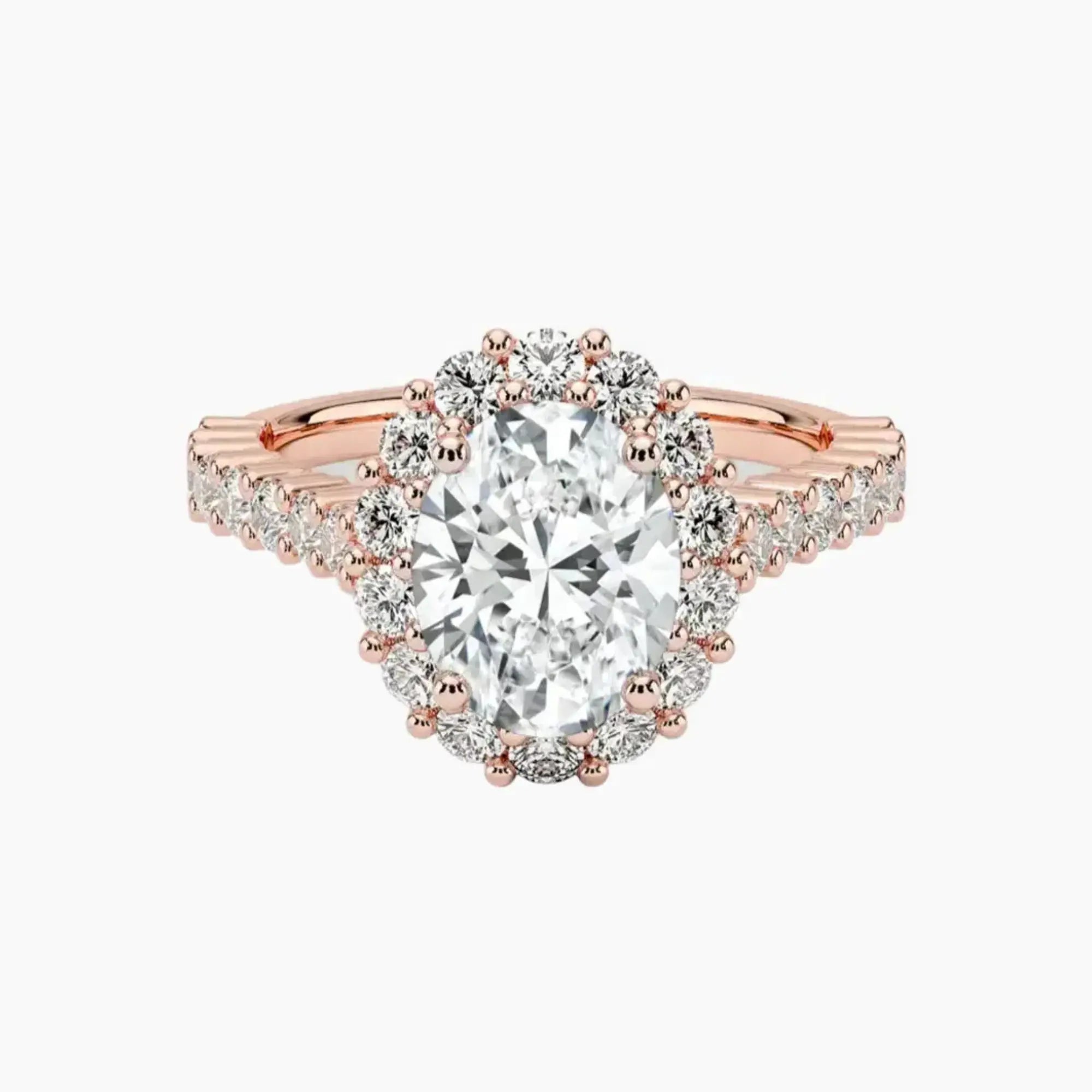 OBSER439 - Fiora Pave Halo Oval engagement ring setting view 4