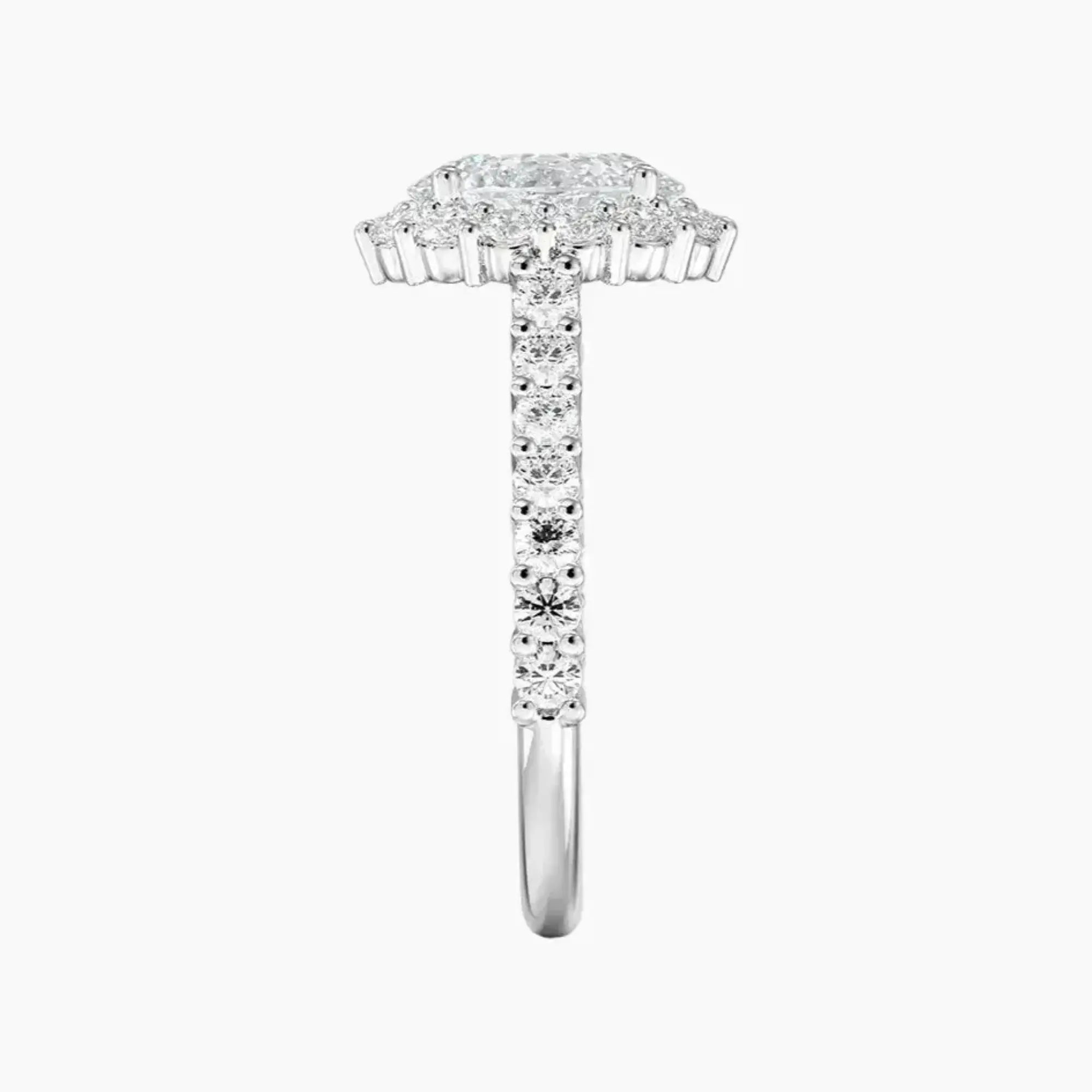 OBSER439 - Fiora Pave Halo Oval engagement ring setting view 3