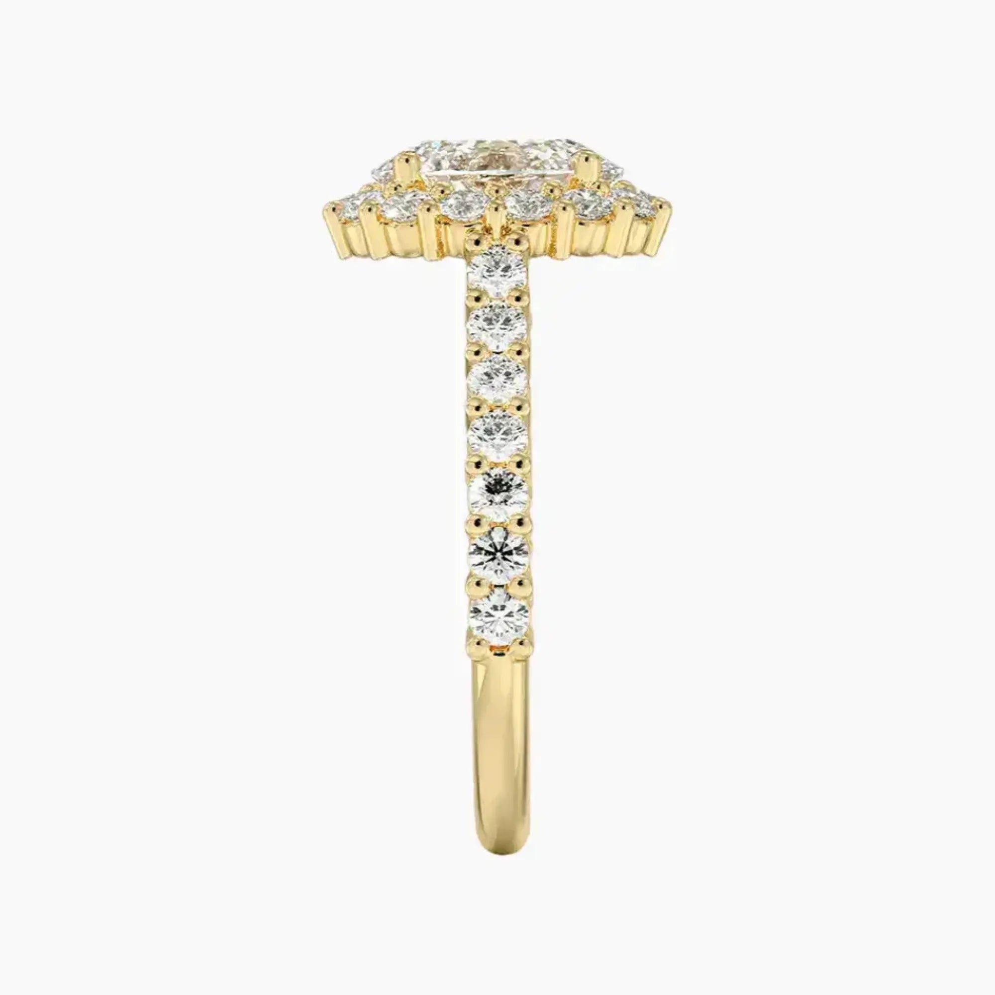 OBSER439 - Fiora Pave Halo Oval engagement ring setting view 9