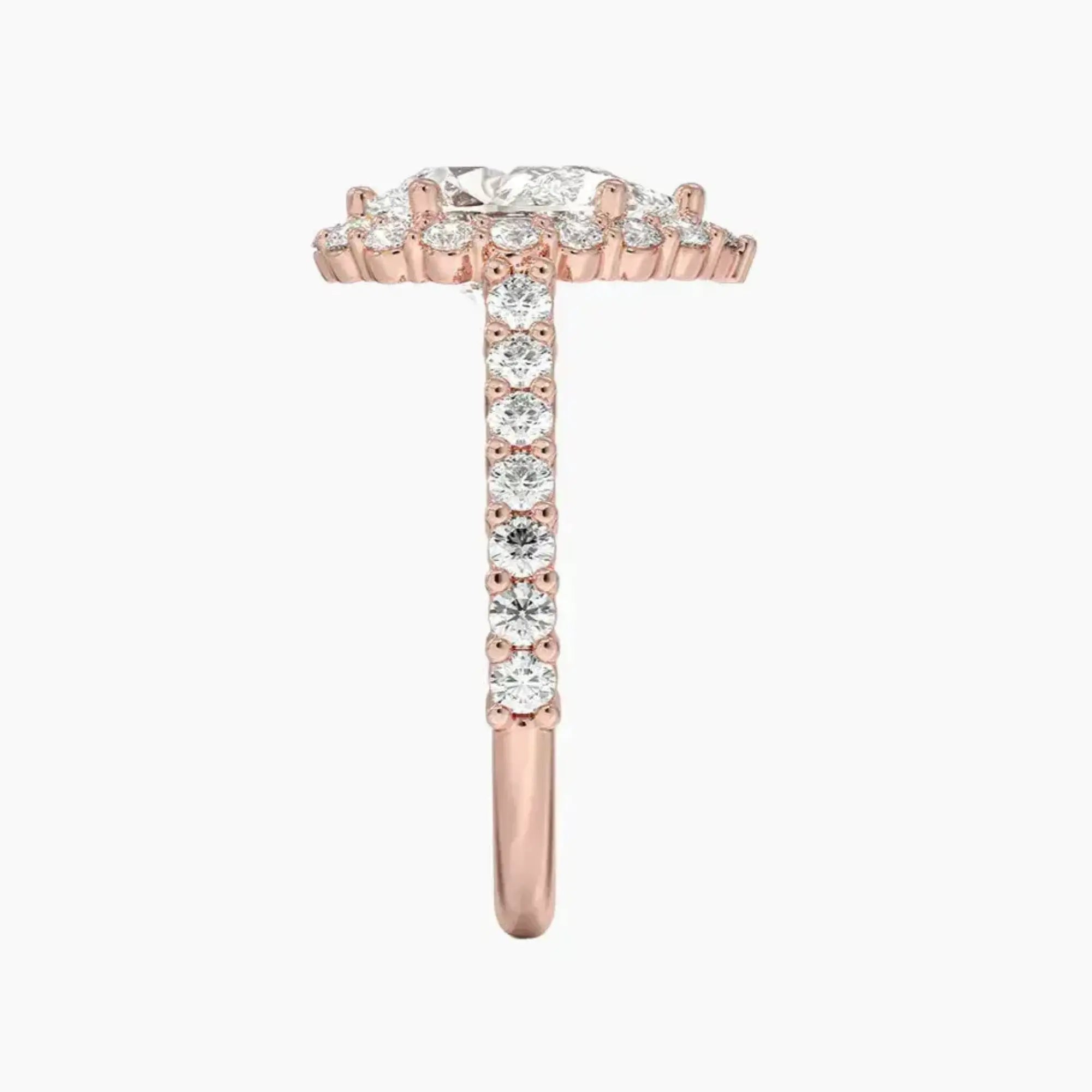 OBSER437 - Fiora Pave Halo Pear engagement ring setting view 6