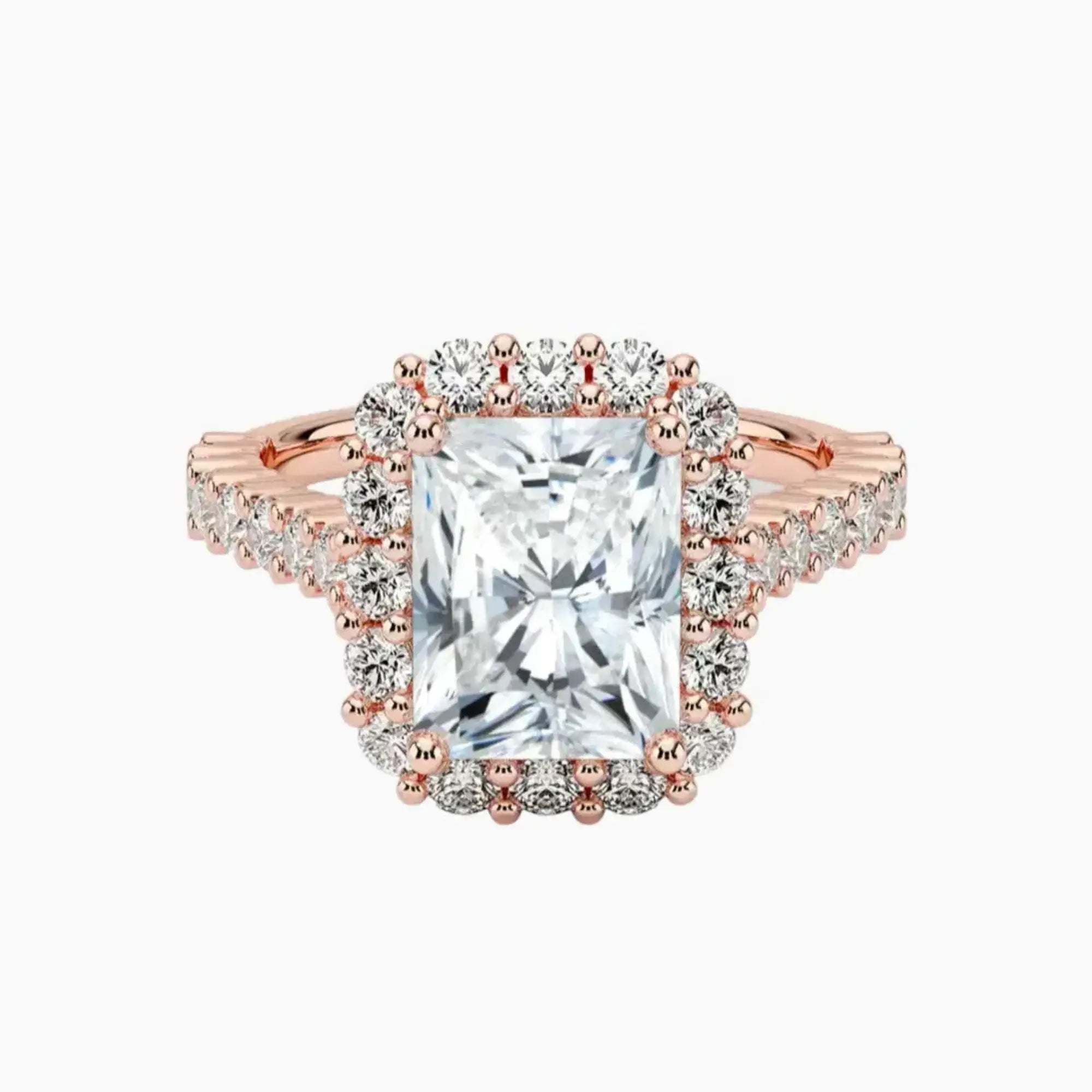OBSER432 - Fiora Pave Halo Radiant engagement ring setting view 4