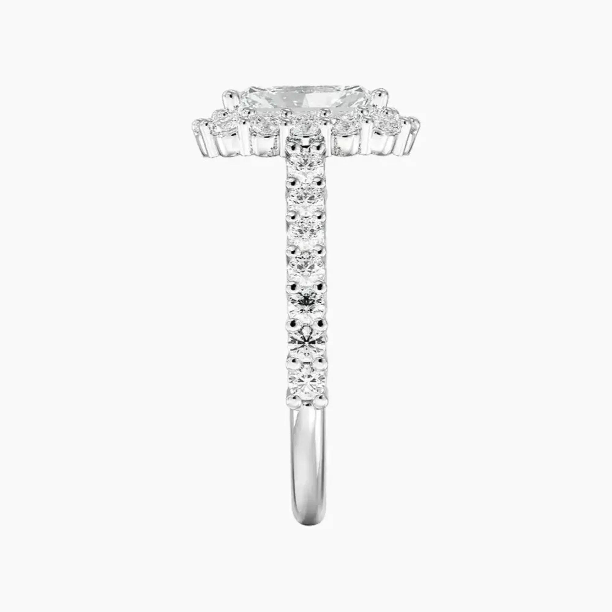 OBSER432 - Fiora Pave Halo Radiant engagement ring setting view 3