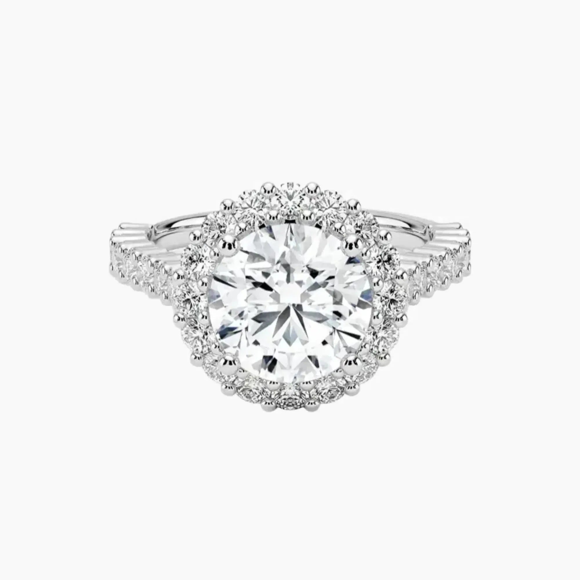 OBSER440 - Fiora Pave Halo Round engagement ring setting view 1