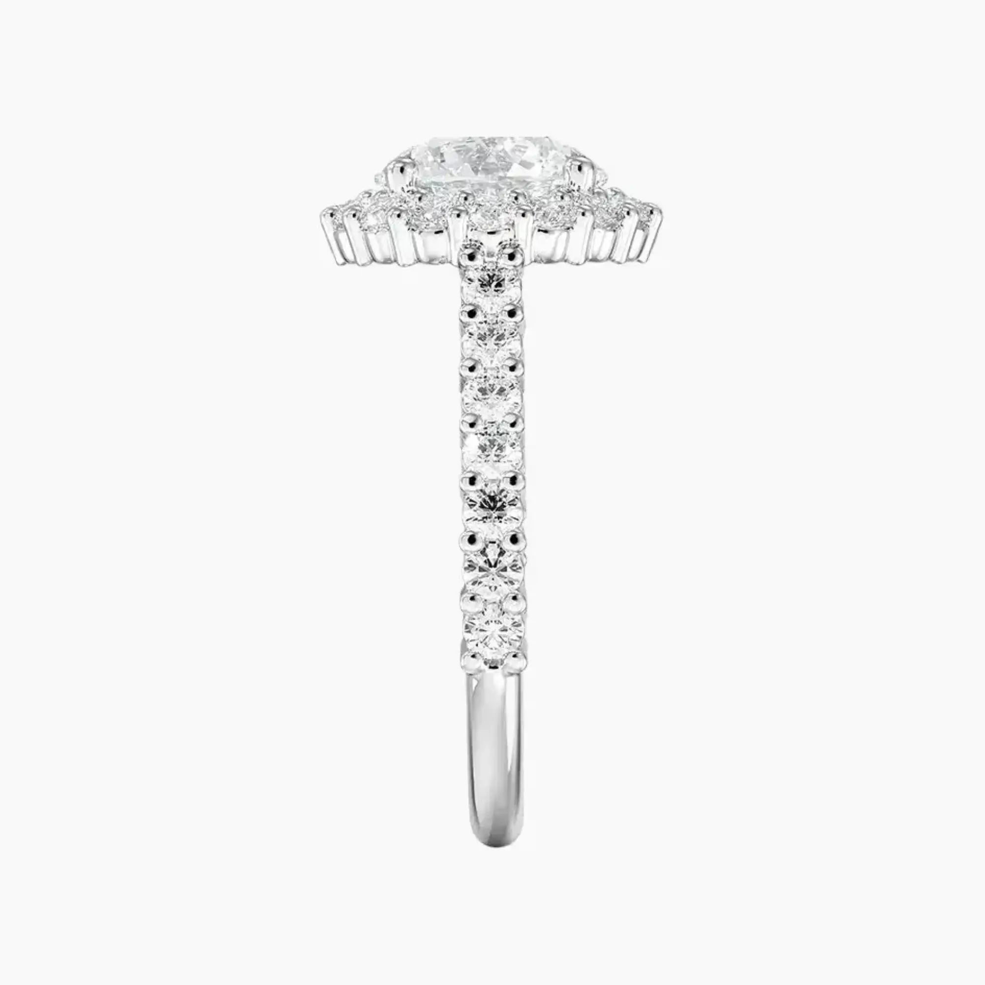 OBSER440 - Fiora Pave Halo Round engagement ring setting view 3