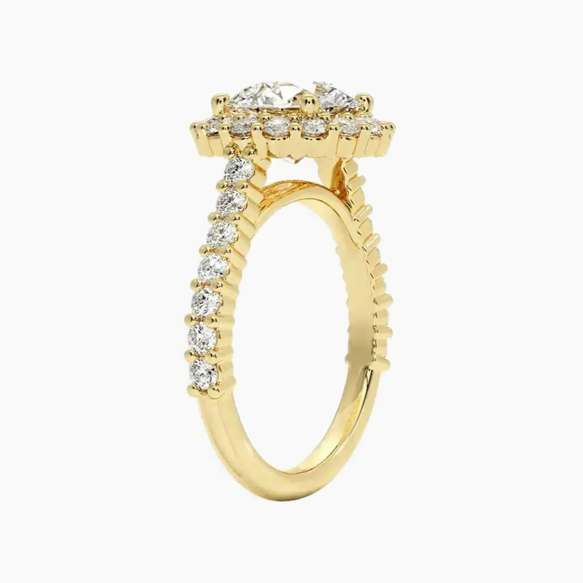 OBSER440 - Fiora Pave Halo Round engagement ring setting view 8
