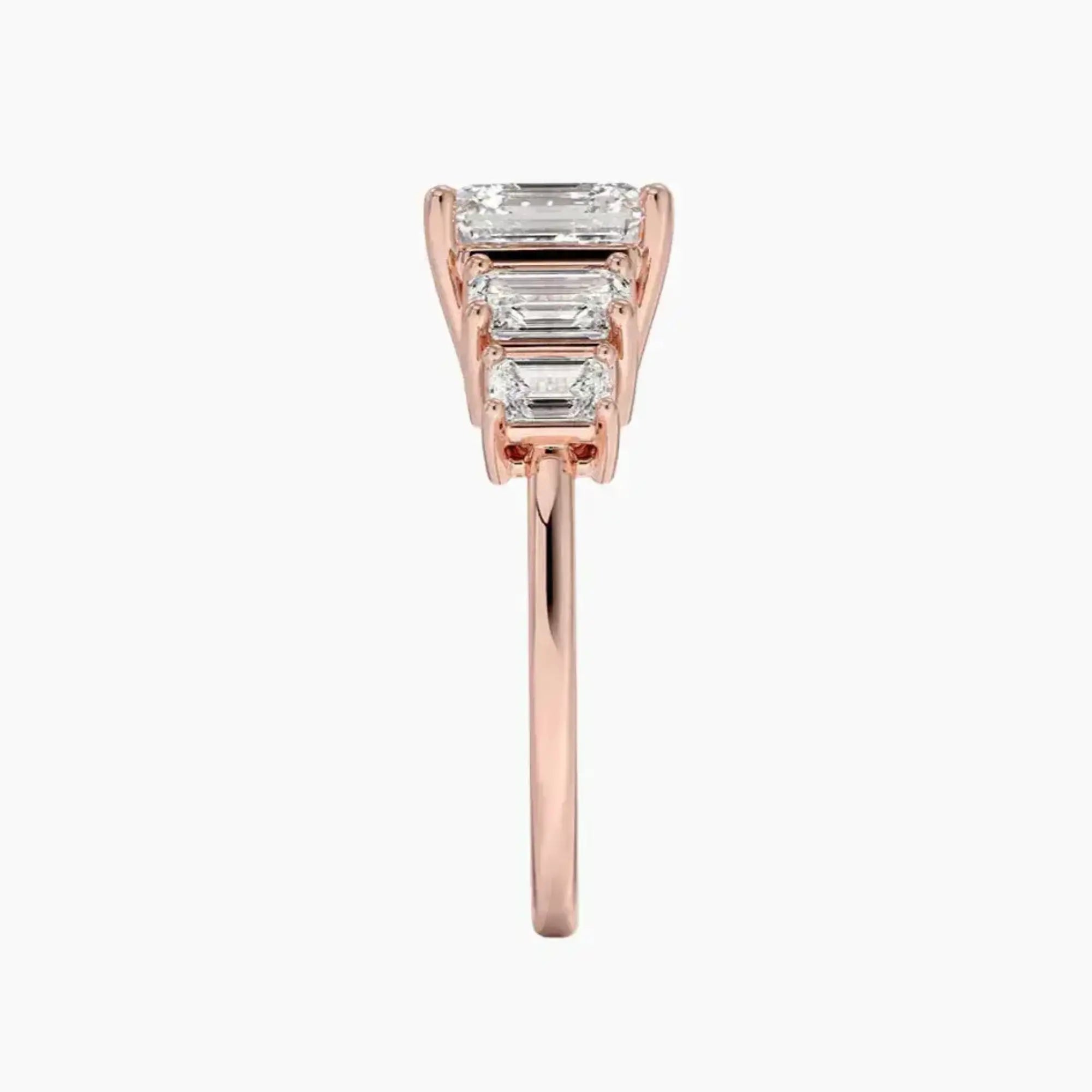 OBSER310 - Katerina Five Stone Asscher engagement ring setting view 6