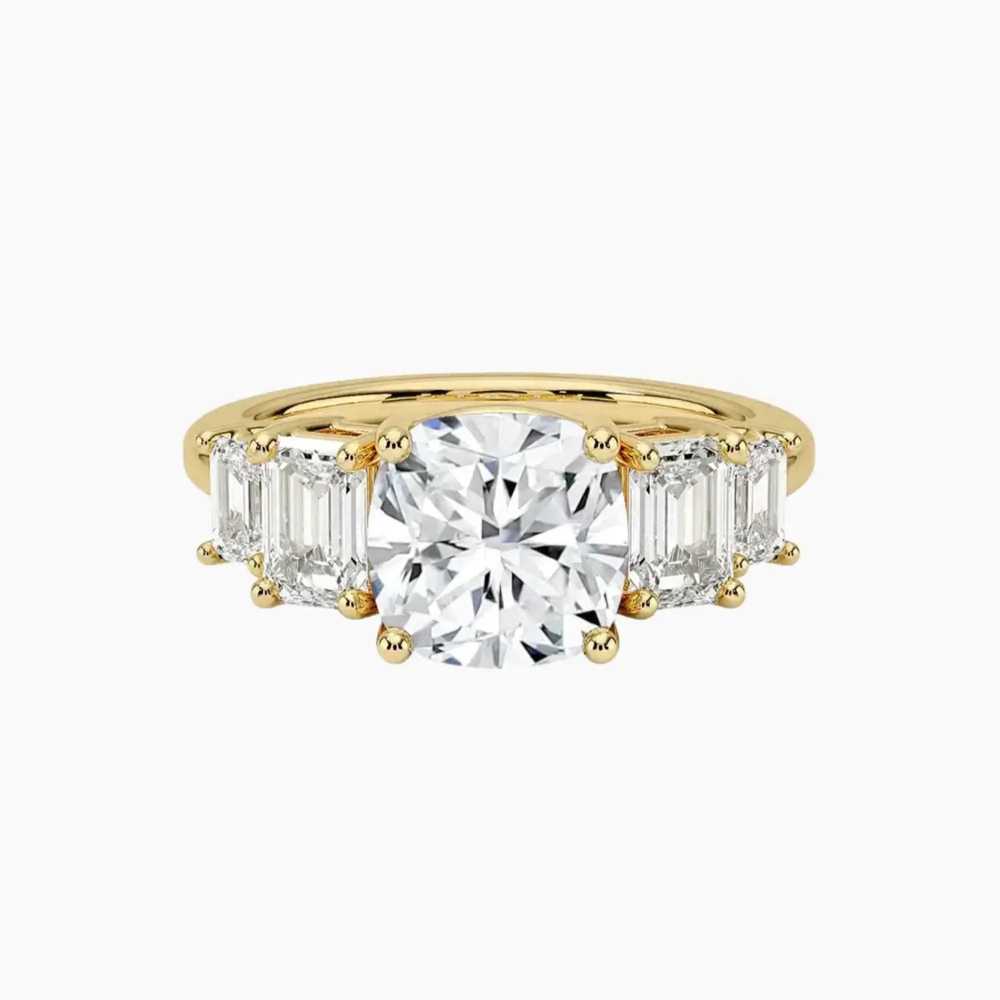 OBSER315 - Katerina Five Stone Cushion engagement ring setting view 7