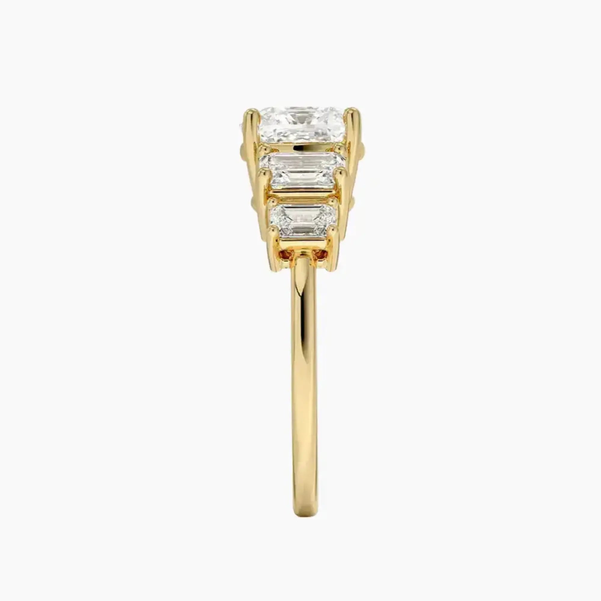 OBSER315 - Katerina Five Stone Cushion engagement ring setting view 9