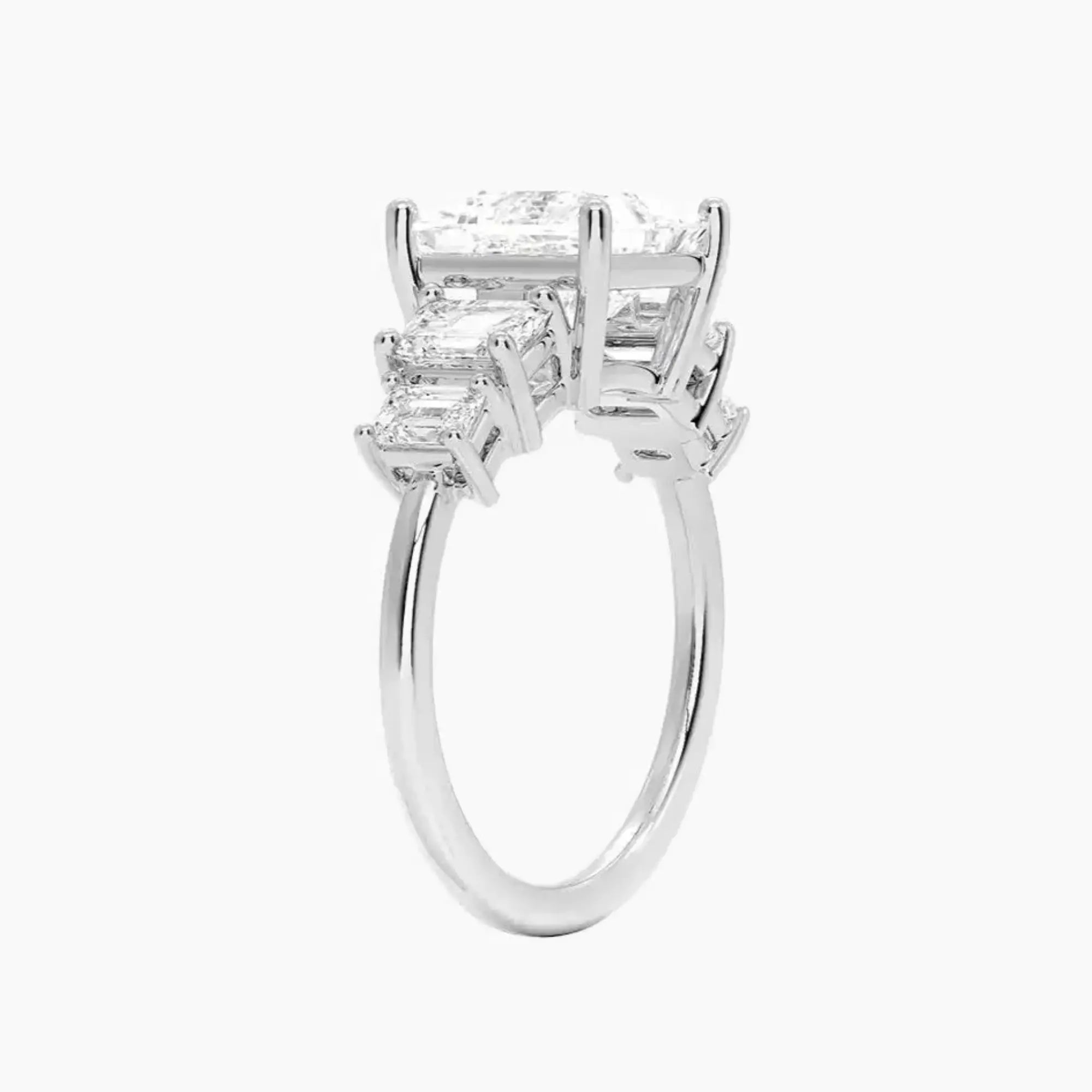 OBSER313 - Katerina Five Stone Princess engagement ring setting view 2