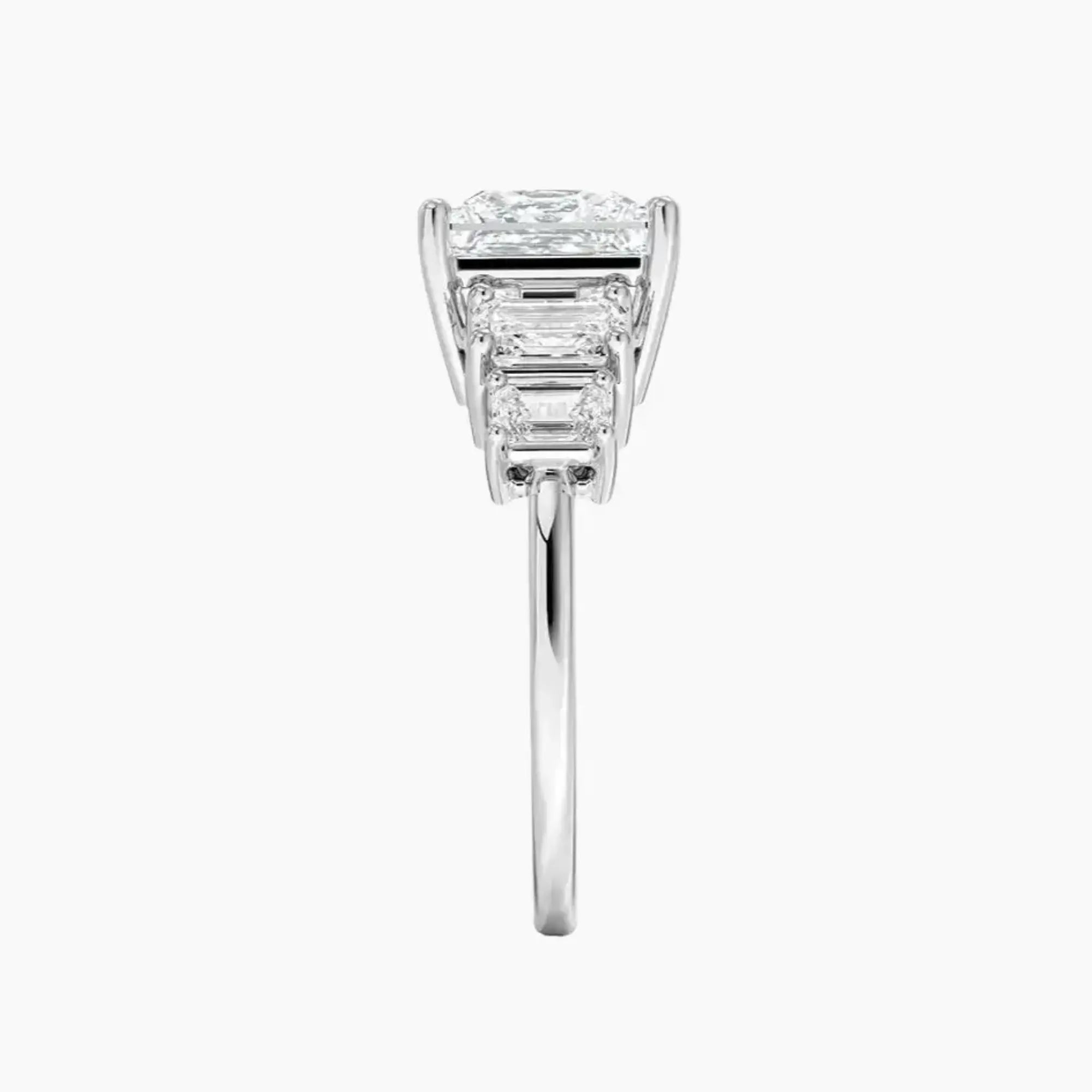 OBSER313 - Katerina Five Stone Princess engagement ring setting view 3