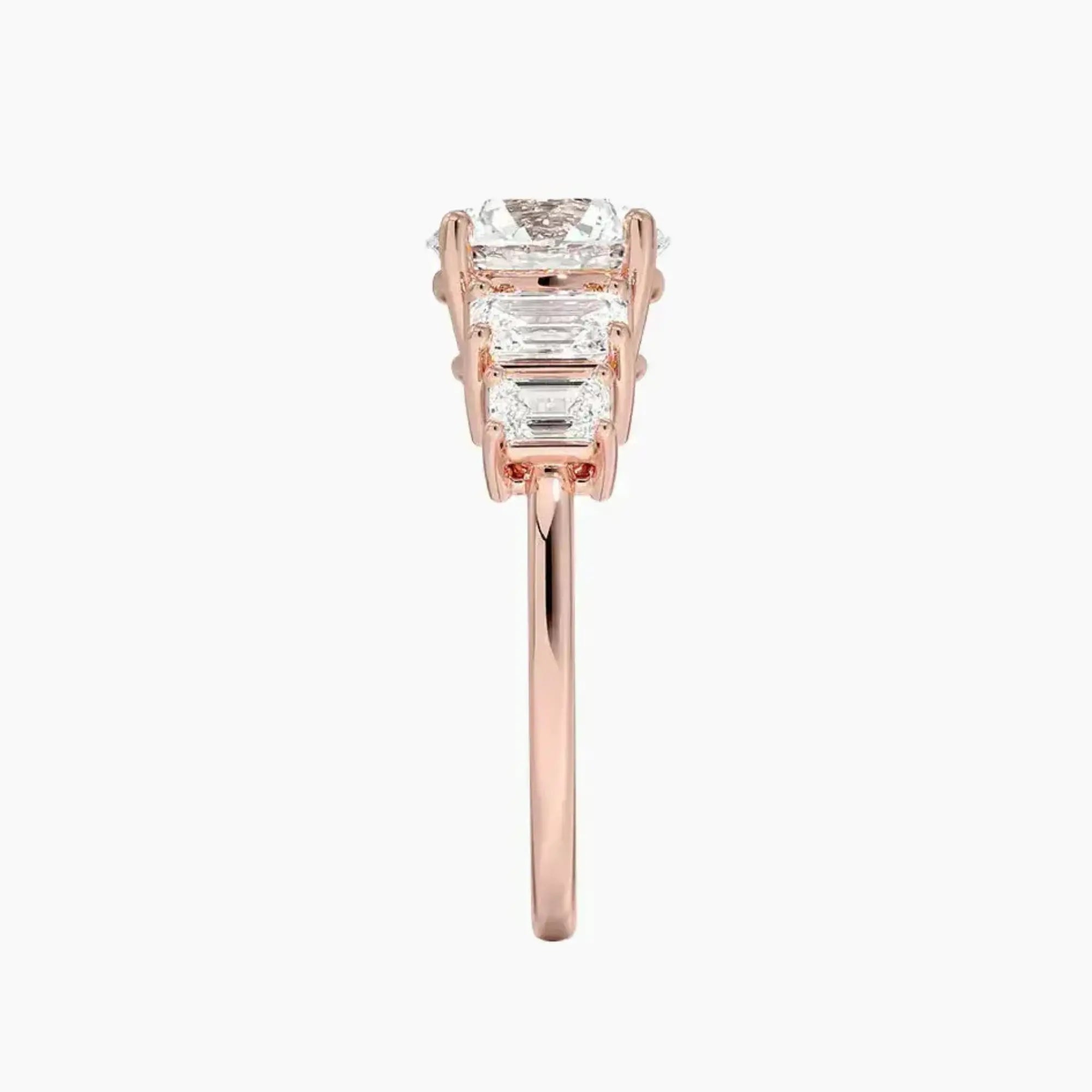 OBSER317 - Katerina Five Stone Round engagement ring setting view 6