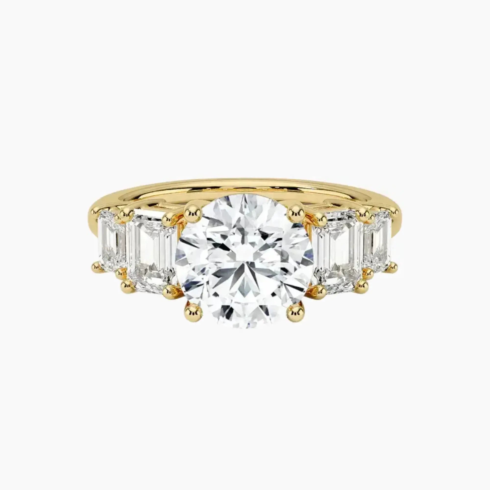OBSER317 - Katerina Five Stone Round engagement ring setting view 7