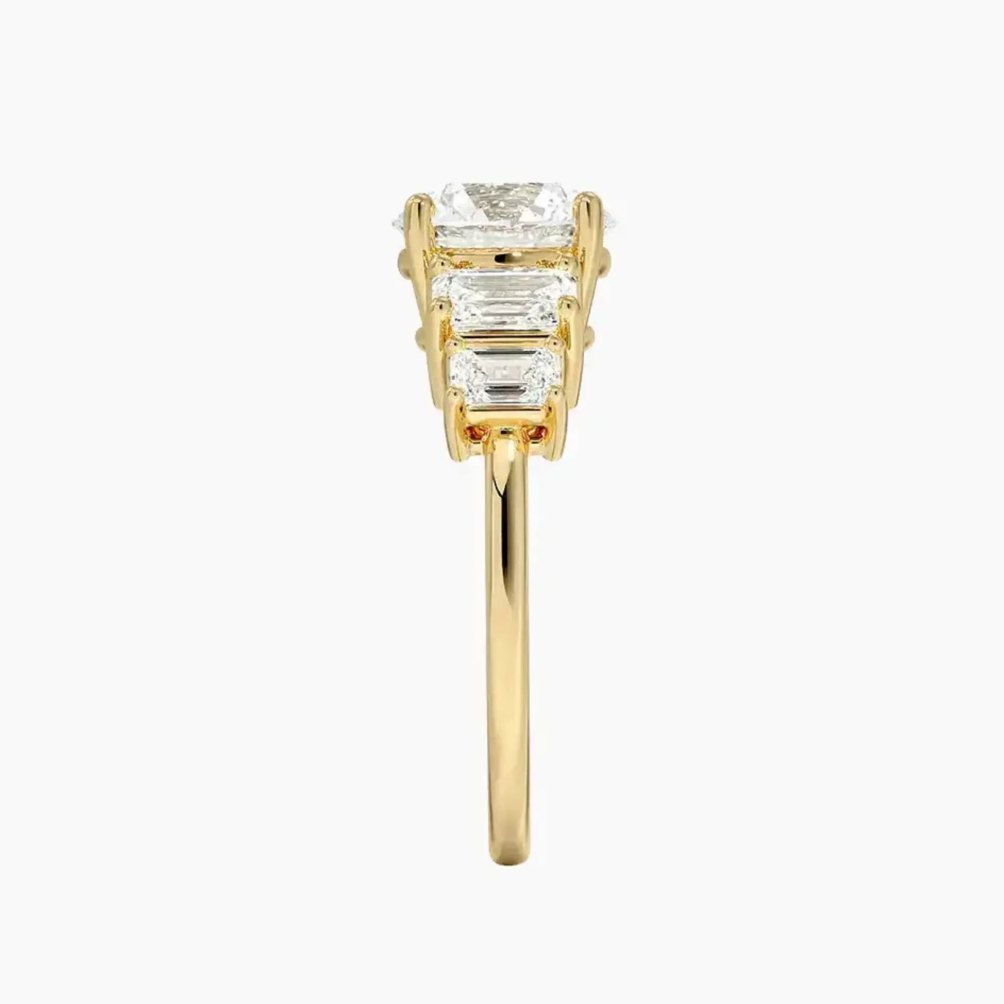 OBSER317 - Katerina Five Stone Round engagement ring setting view 9