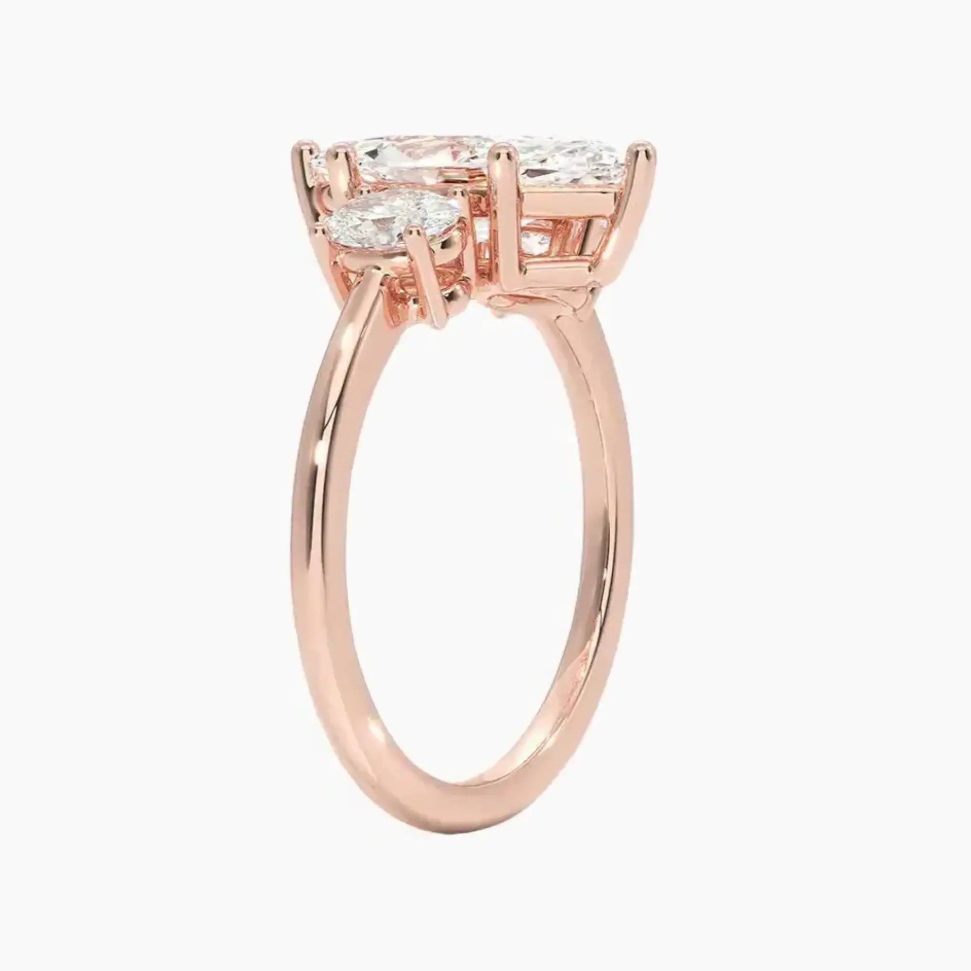 OBSER568 - Liora Three Stone Marquise engagement ring setting view 5