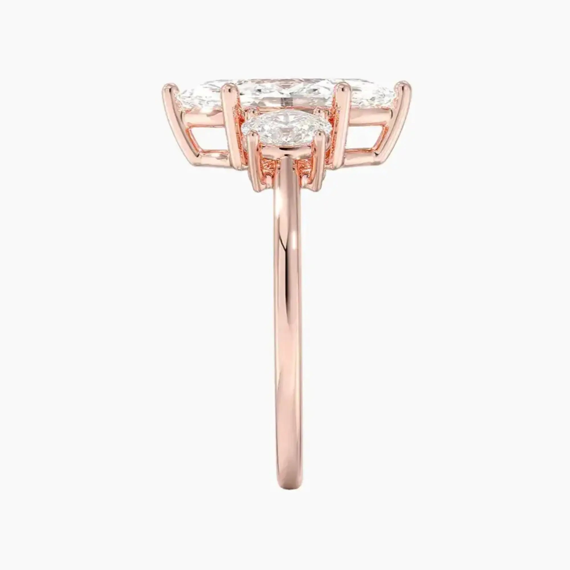 OBSER568 - Liora Three Stone Marquise engagement ring setting view 6