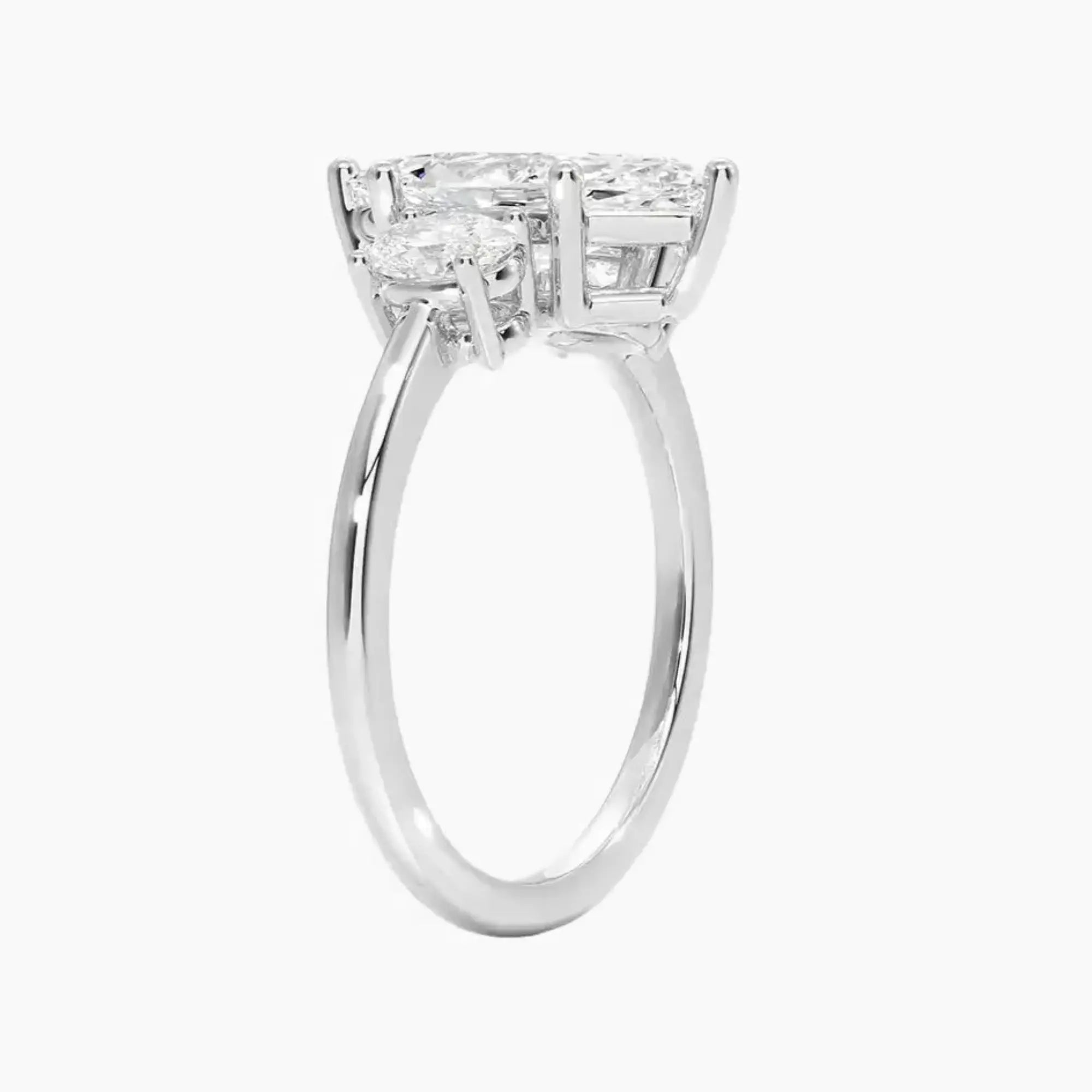 OBSER568 - Liora Three Stone Marquise engagement ring setting view 2