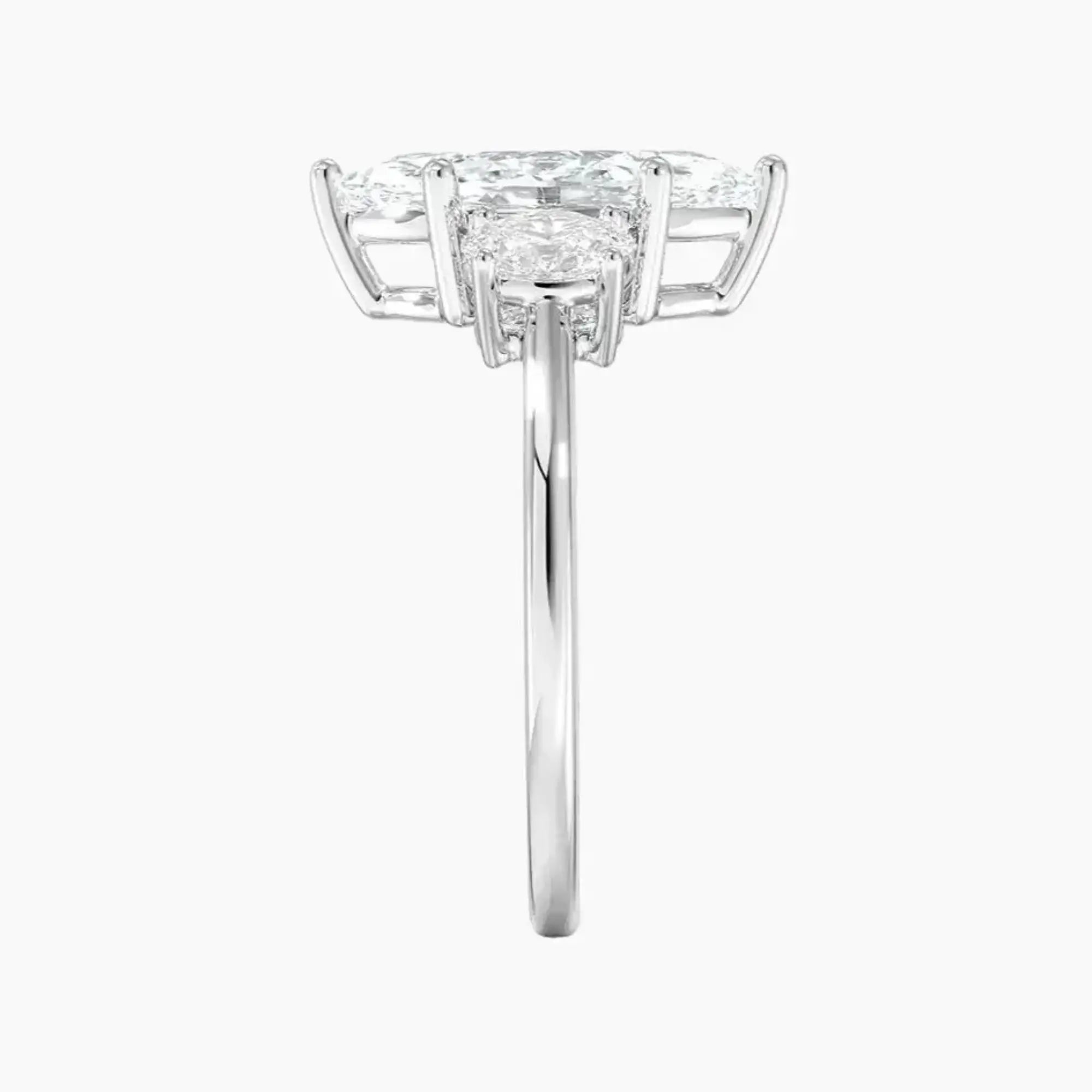 OBSER568 - Liora Three Stone Marquise engagement ring setting view 3