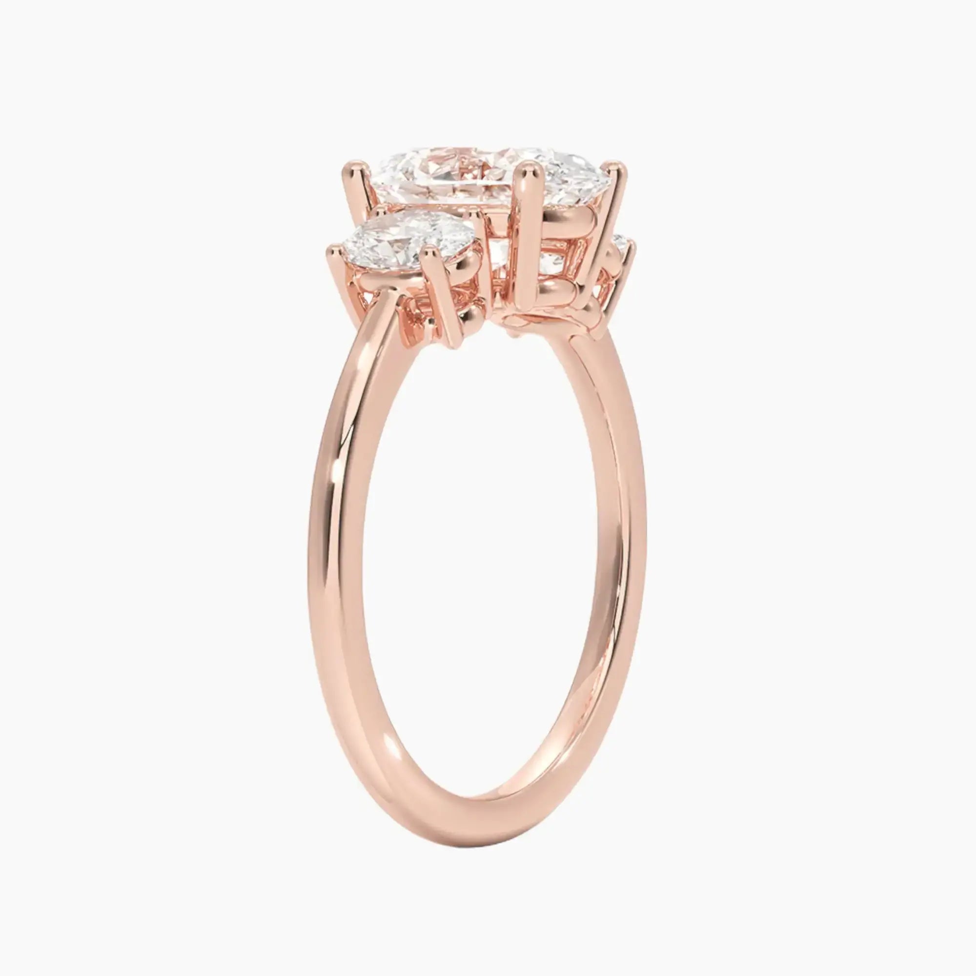 OBSER180 - Liora Three Stone Oval engagement ring setting view 5