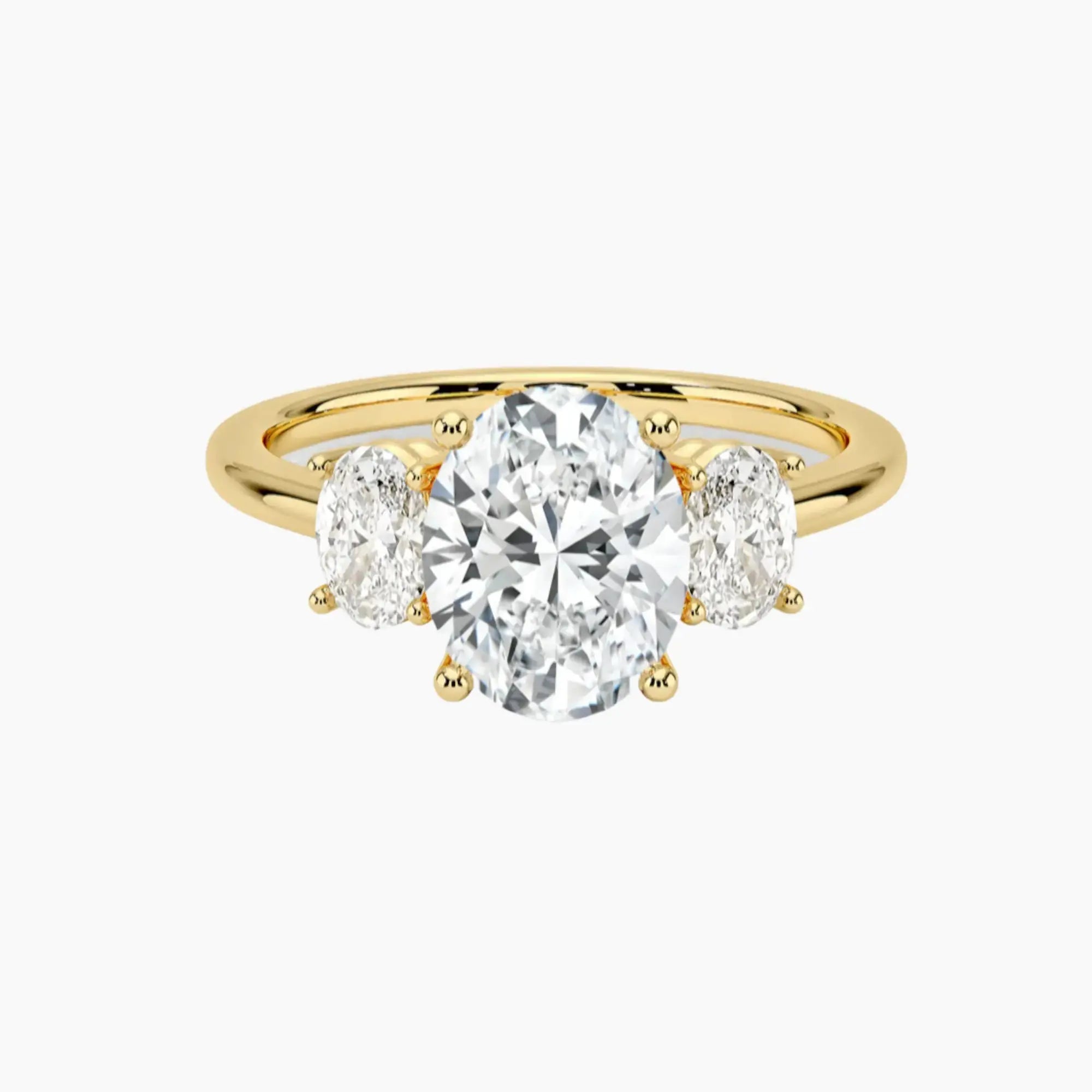 OBSER180 - Liora Three Stone Oval engagement ring setting view 7