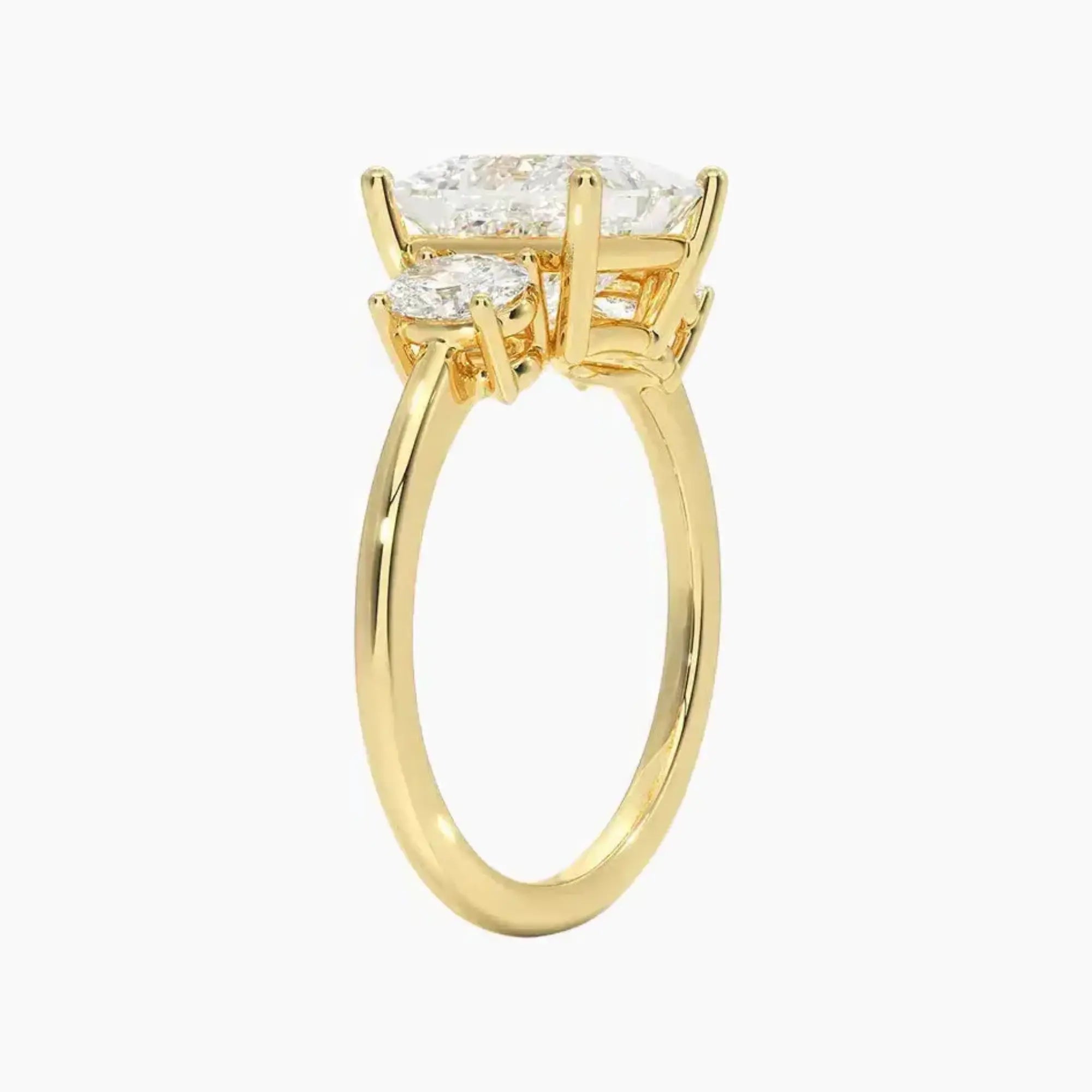 OBSER570 - Liora Three Stone Princess engagement ring setting view 8
