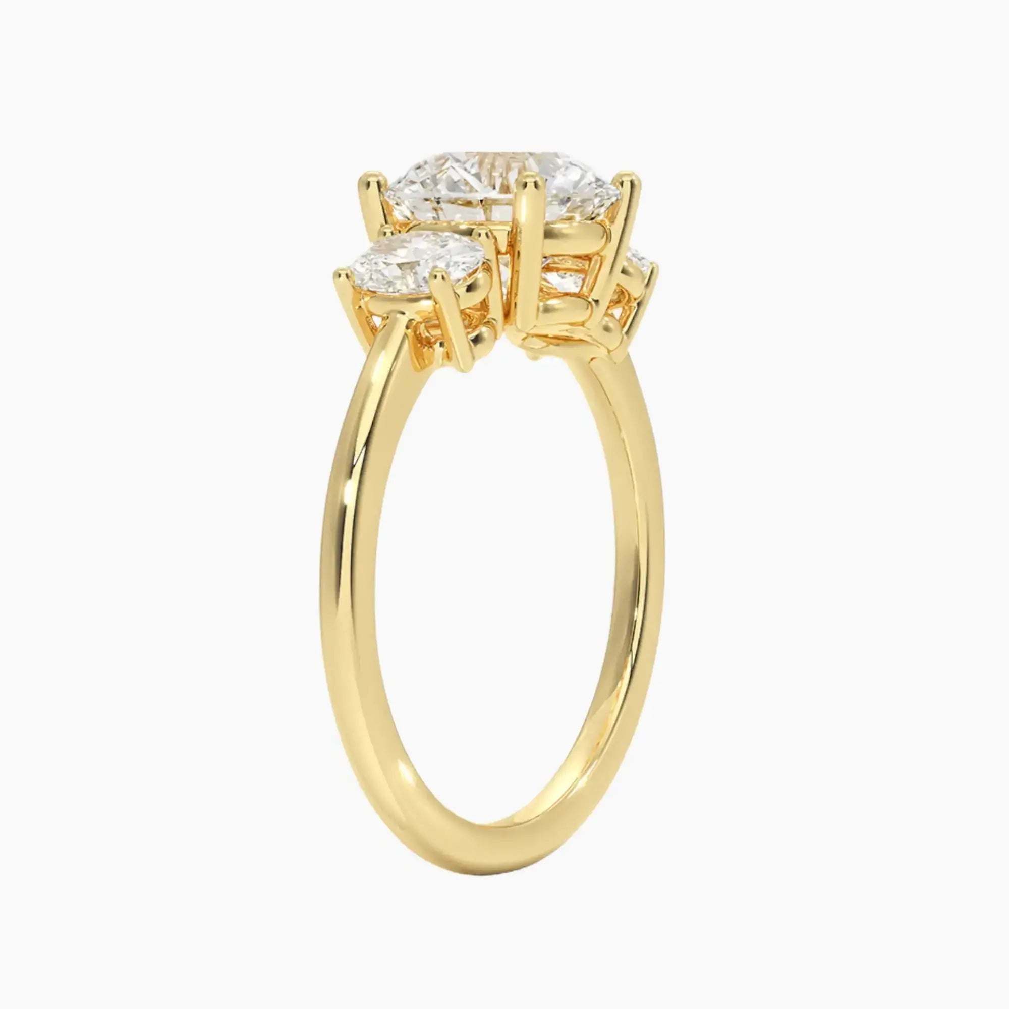 OBSER573 - Liora Three Stone Round engagement ring setting view 8
