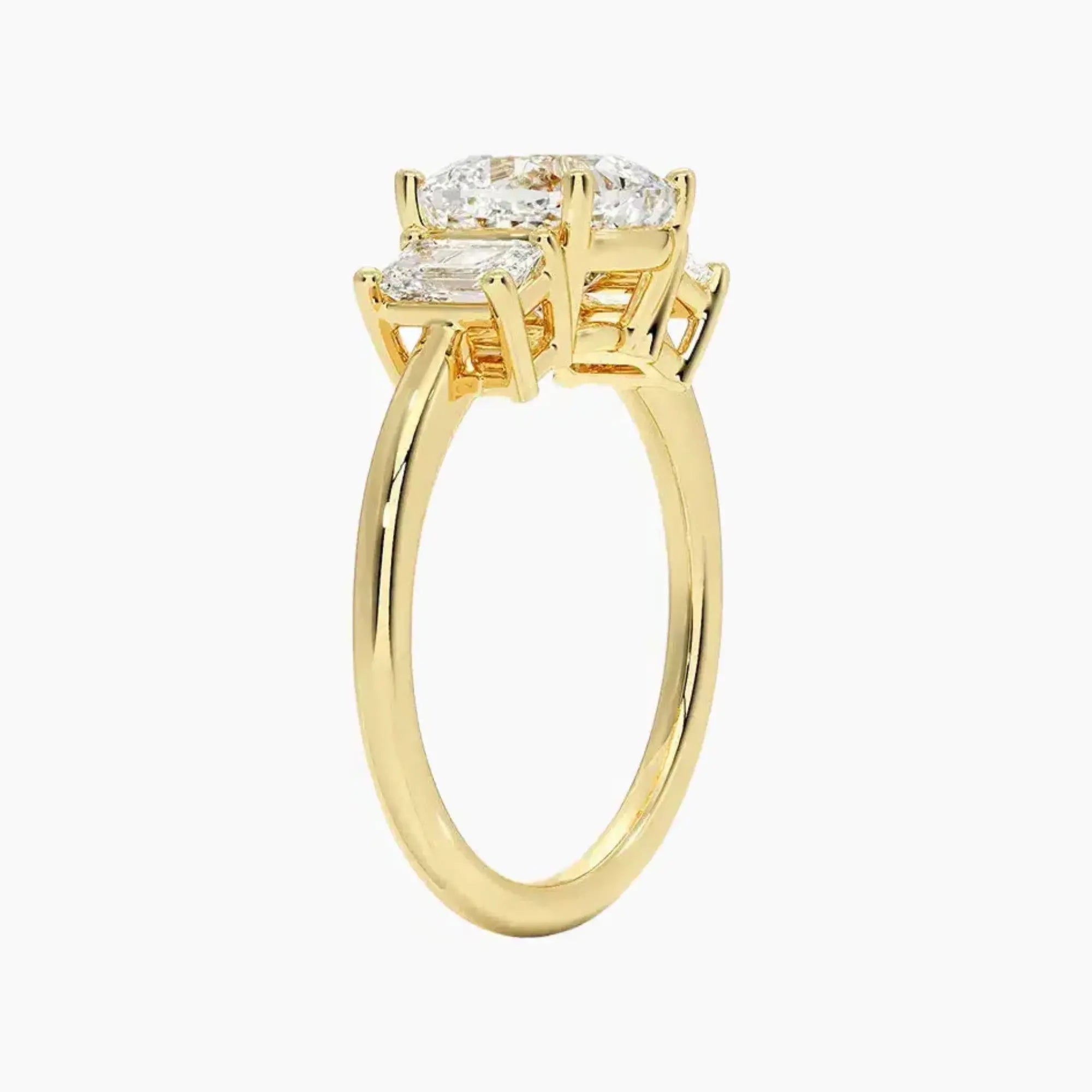 OBSER657 - Aurelia Three Stone Cushion engagement ring setting view 8