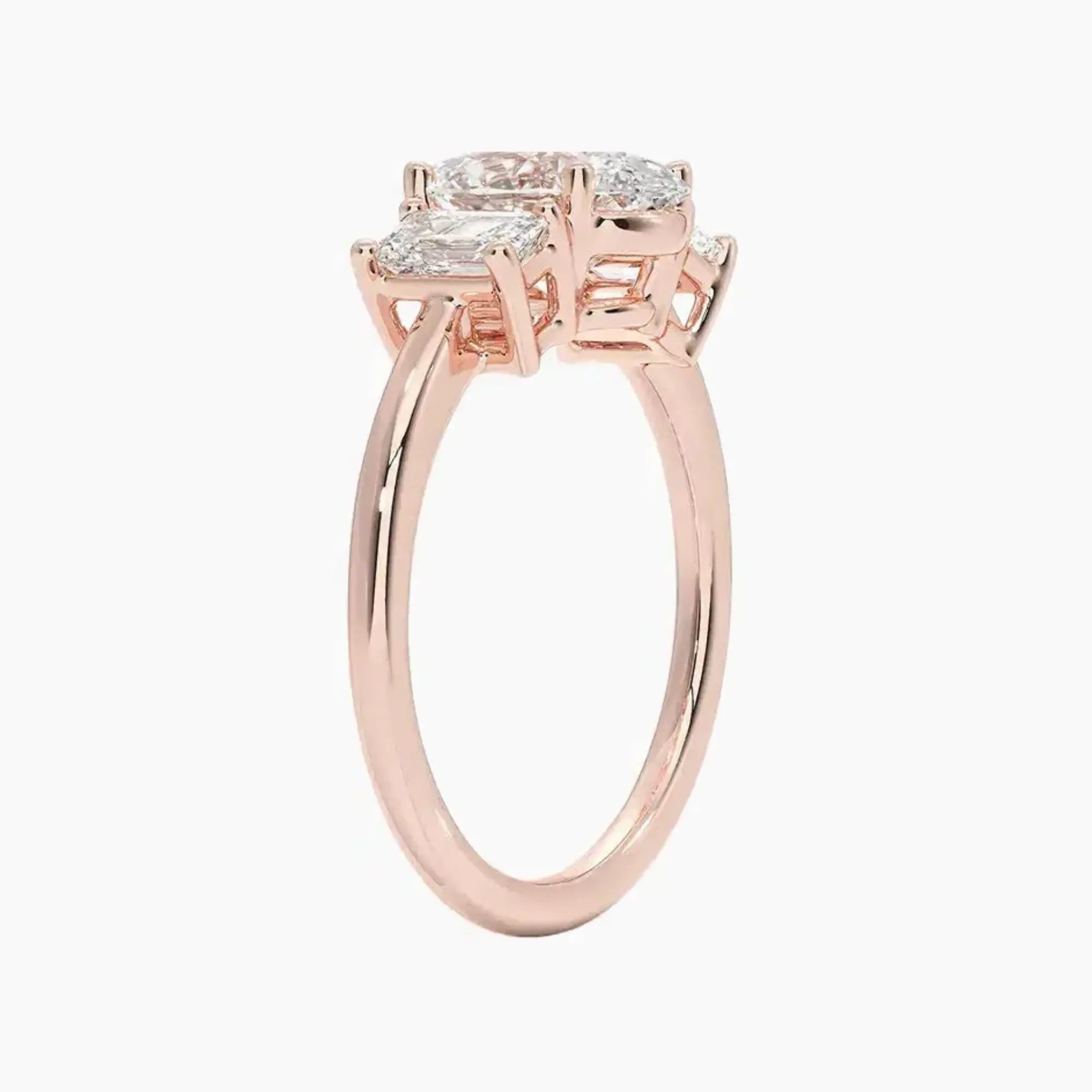 OBSER658 - Aurelia Three Stone Oval engagement ring setting view 5