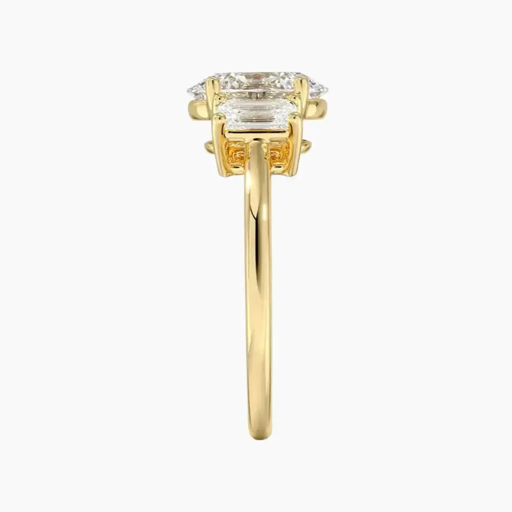OBSER658 - Aurelia Three Stone Oval engagement ring setting view 9
