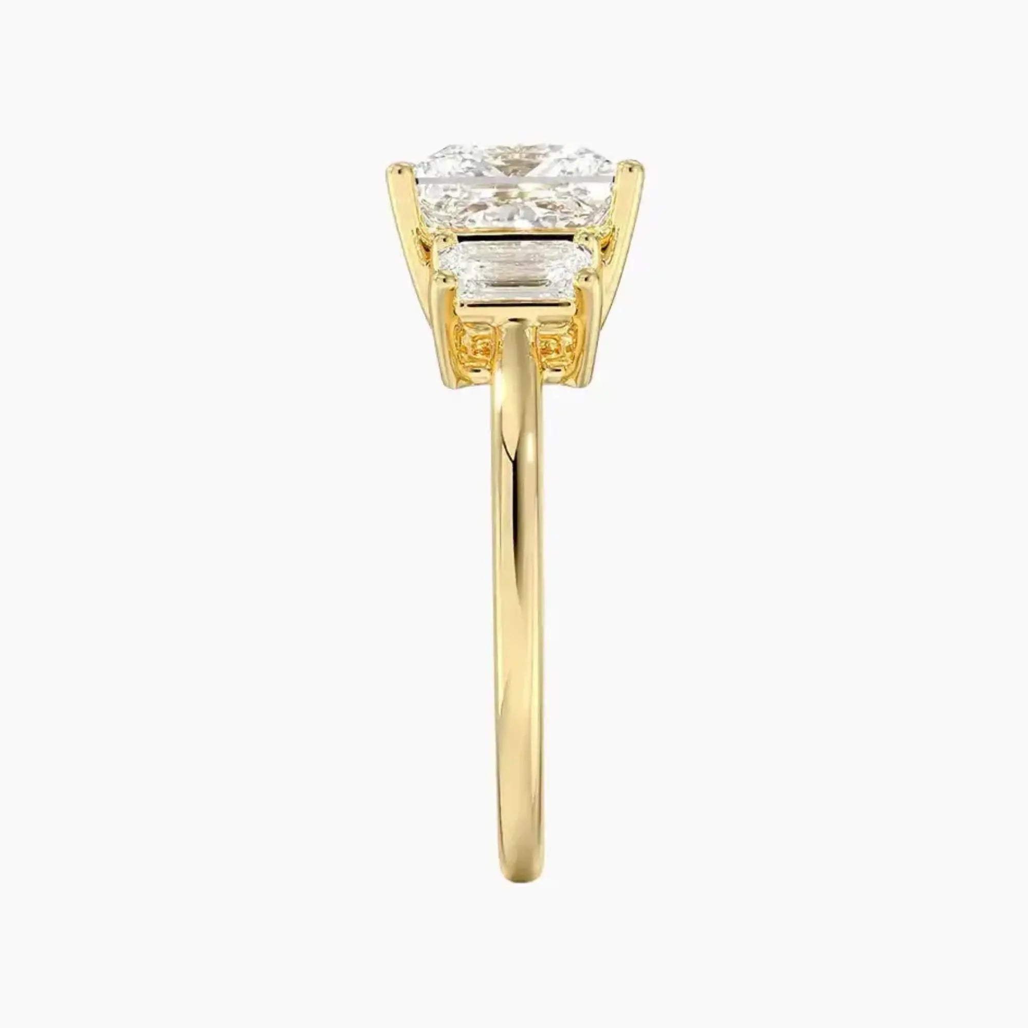 OBSER656 - Aurelia Three Stone Princess engagement ring setting view 9