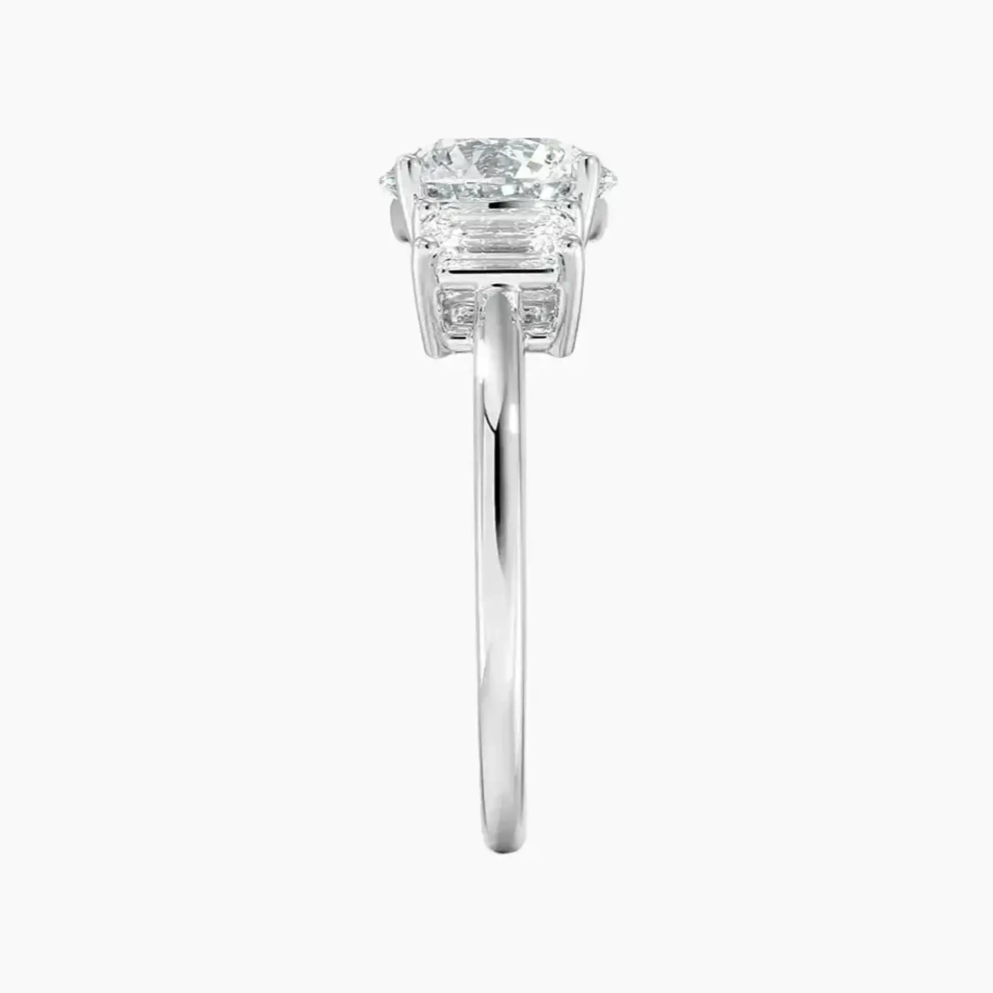 OBSER659 - Aurelia Three Stone Round engagement ring setting view 3