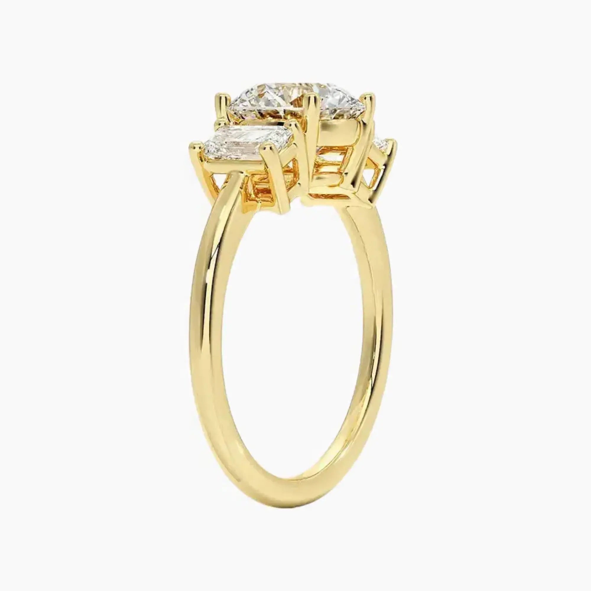 OBSER659 - Aurelia Three Stone Round engagement ring setting view 8