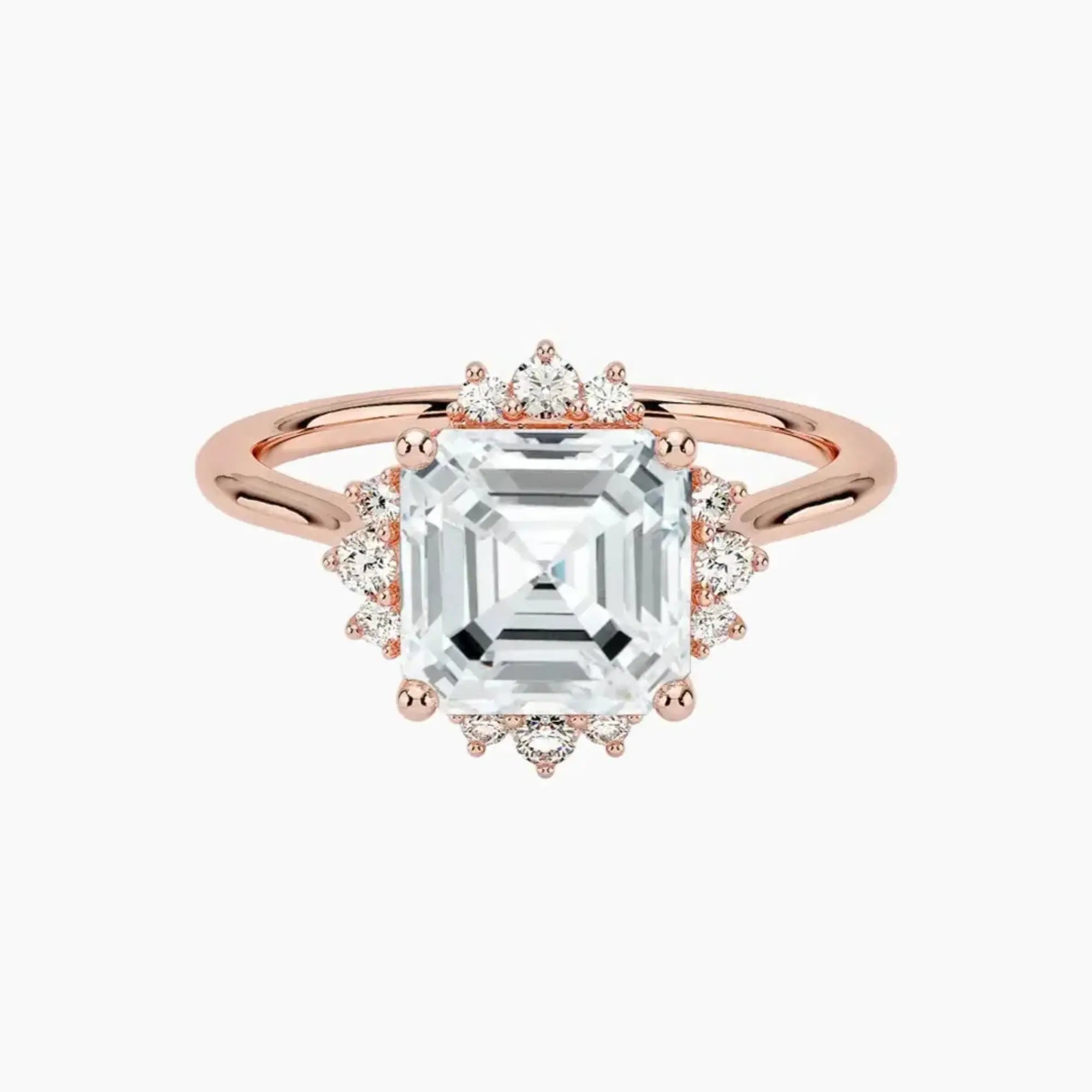 OBSER427 - Nadia Halo Asscher engagement ring setting view 4