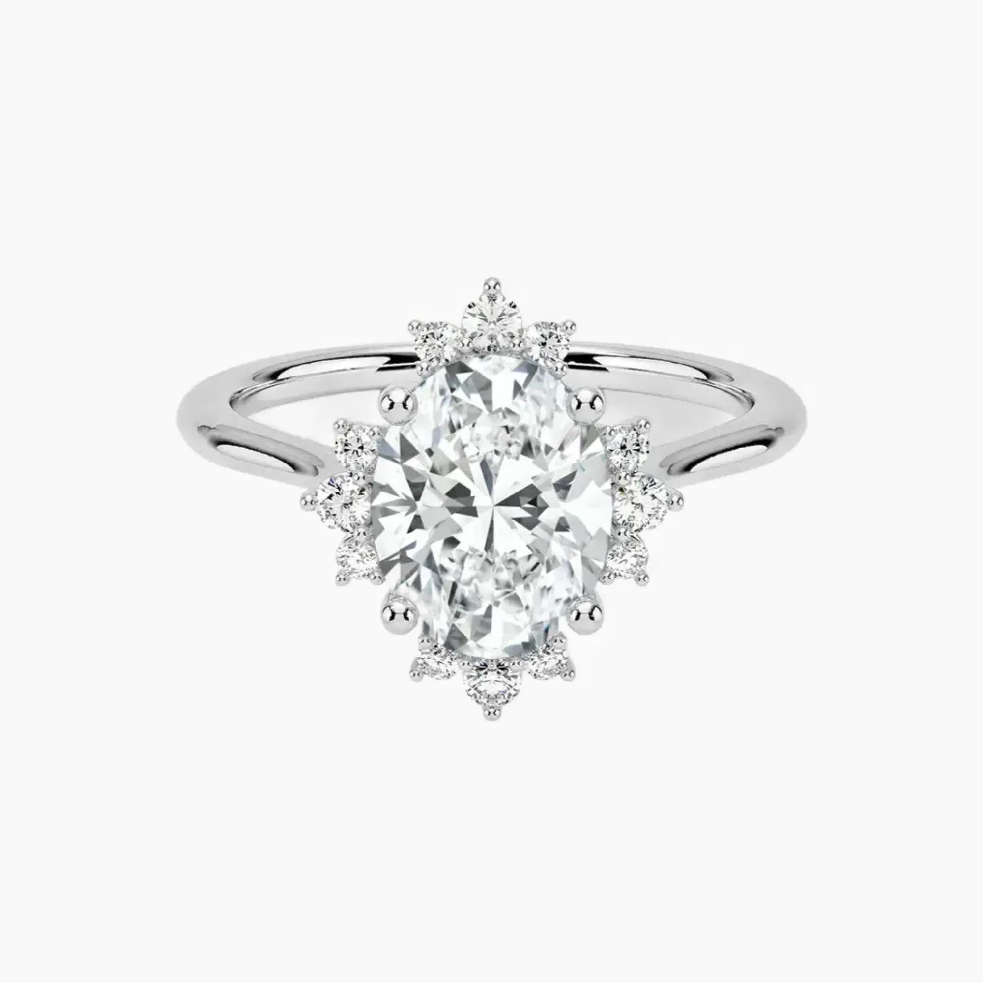 OBSER163 - Nadia Halo Oval engagement ring setting view 1