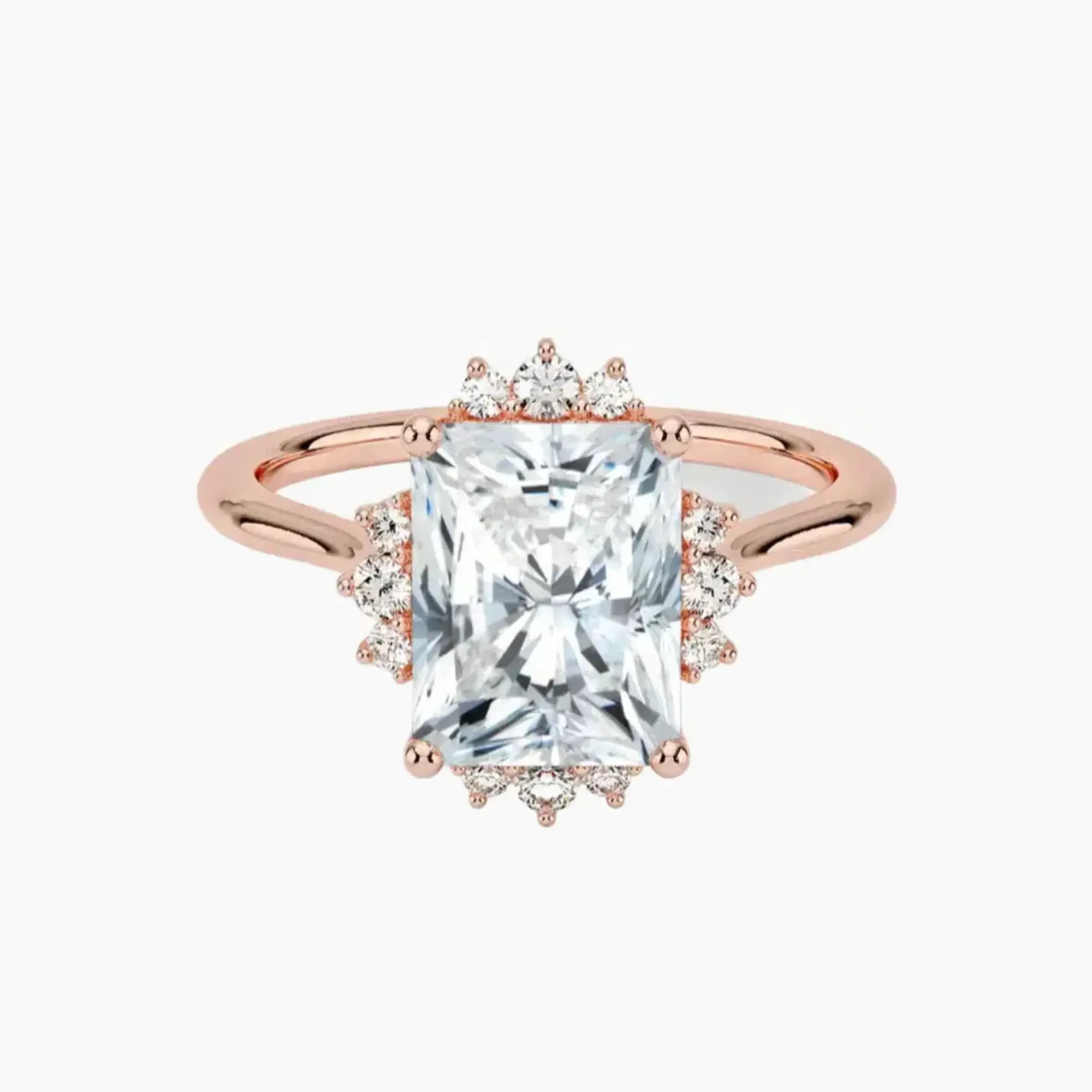 OBSER426 - Nadia Halo Radiant engagement ring setting view 4
