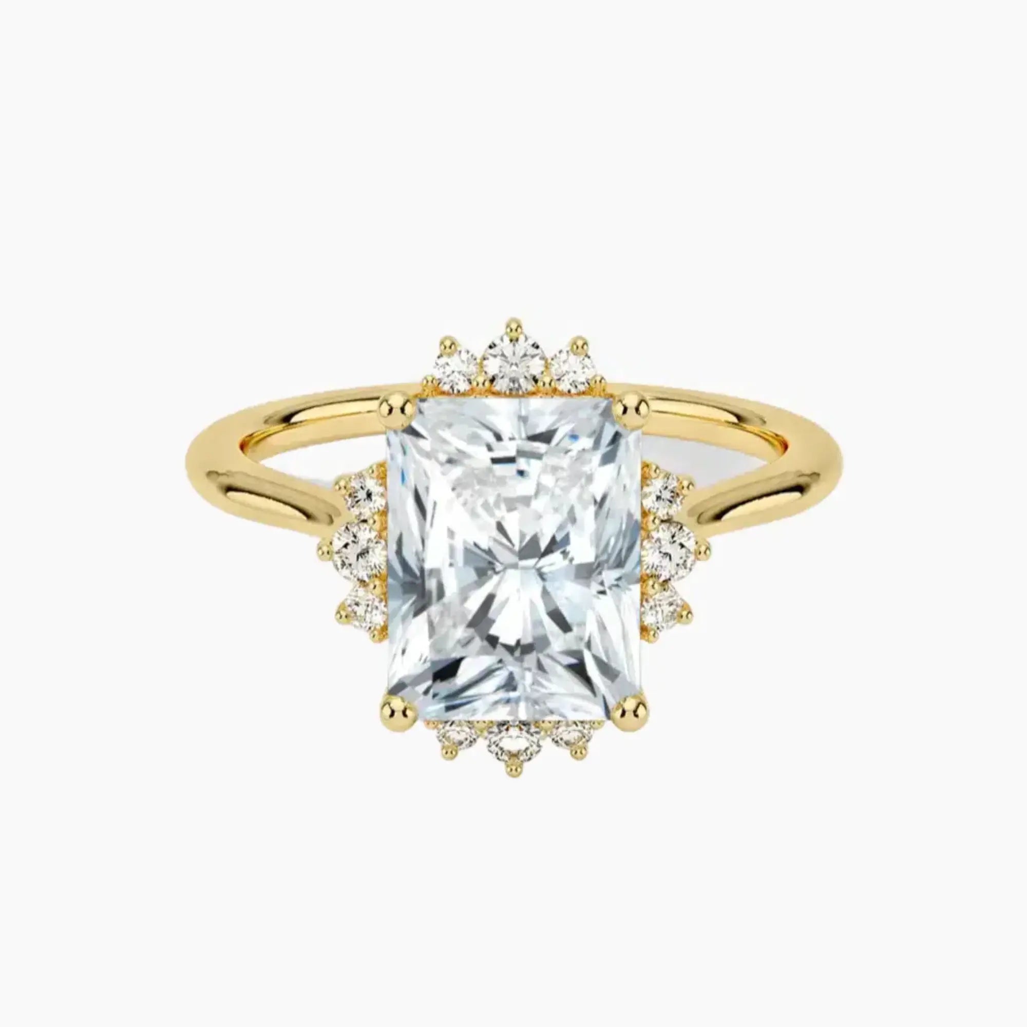 OBSER426 - Nadia Halo Radiant engagement ring setting view 7