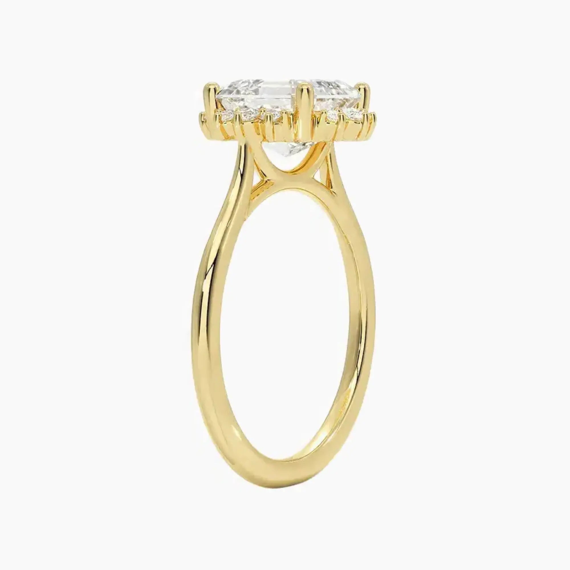 OBSER426 - Nadia Halo Radiant engagement ring setting view 8