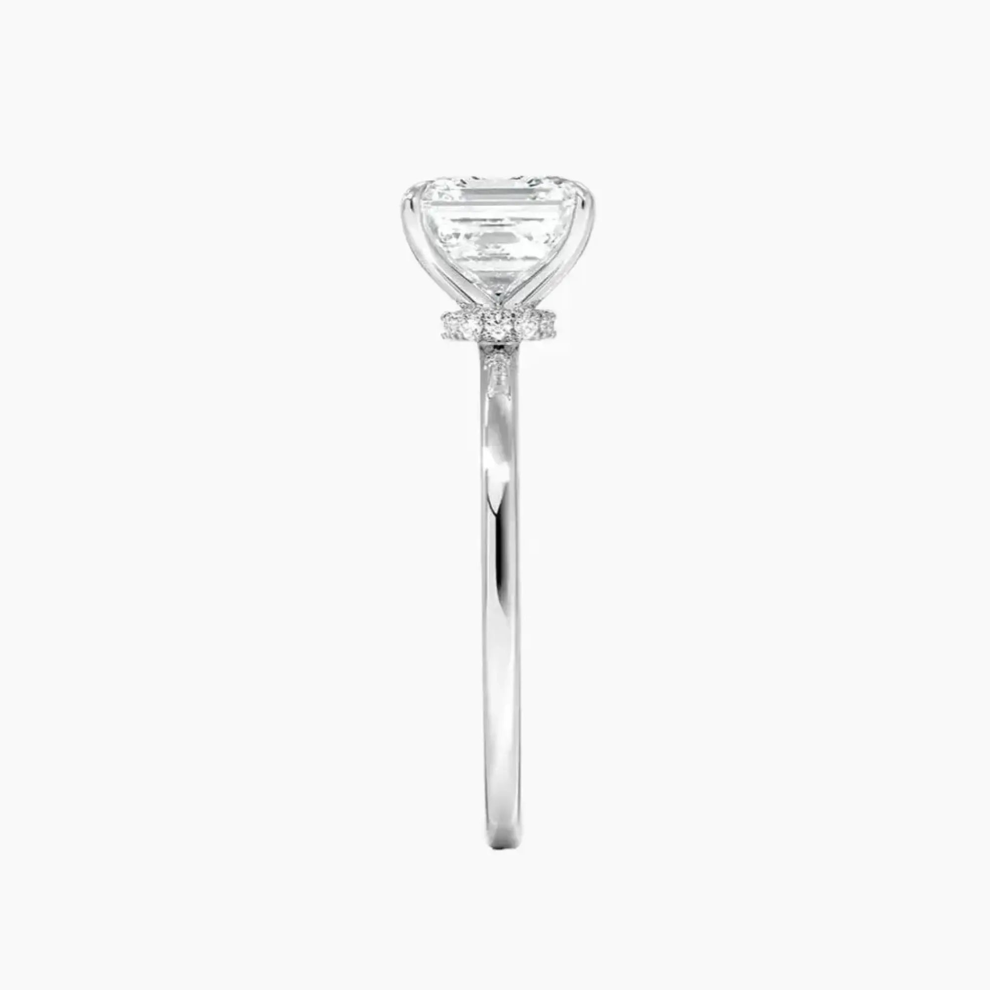 OBSER386 - Giselle Solitaire Asscher engagement ring setting view 3