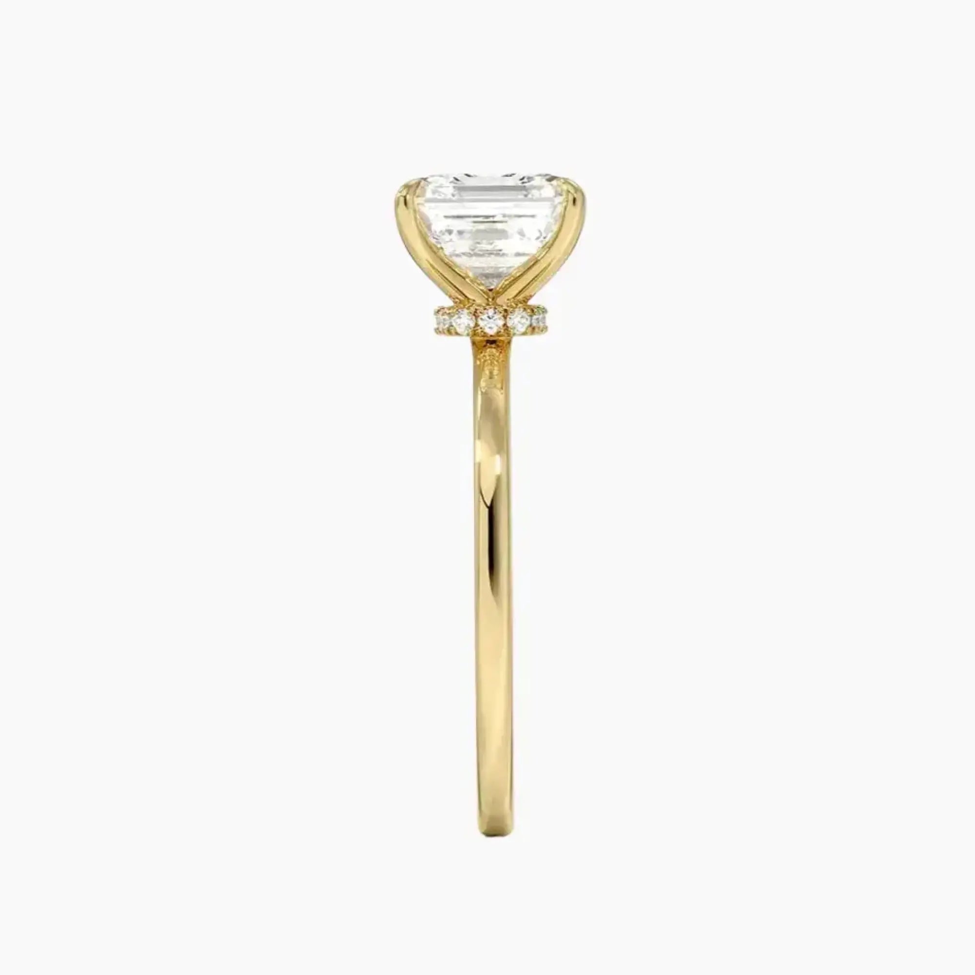 OBSER386 - Giselle Solitaire Asscher engagement ring setting view 9
