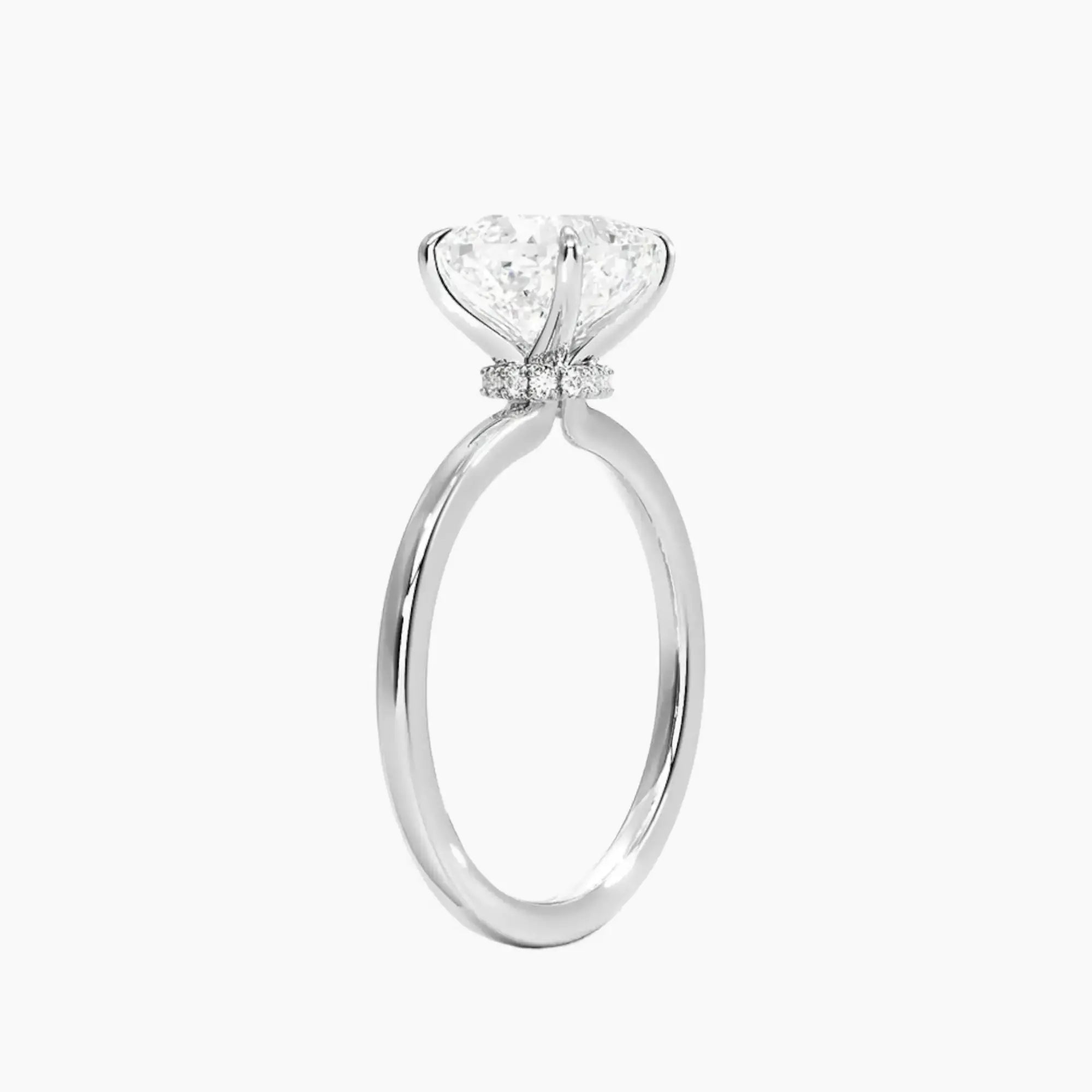 OBSER391 - Giselle Solitaire Cushion engagement ring setting view 2