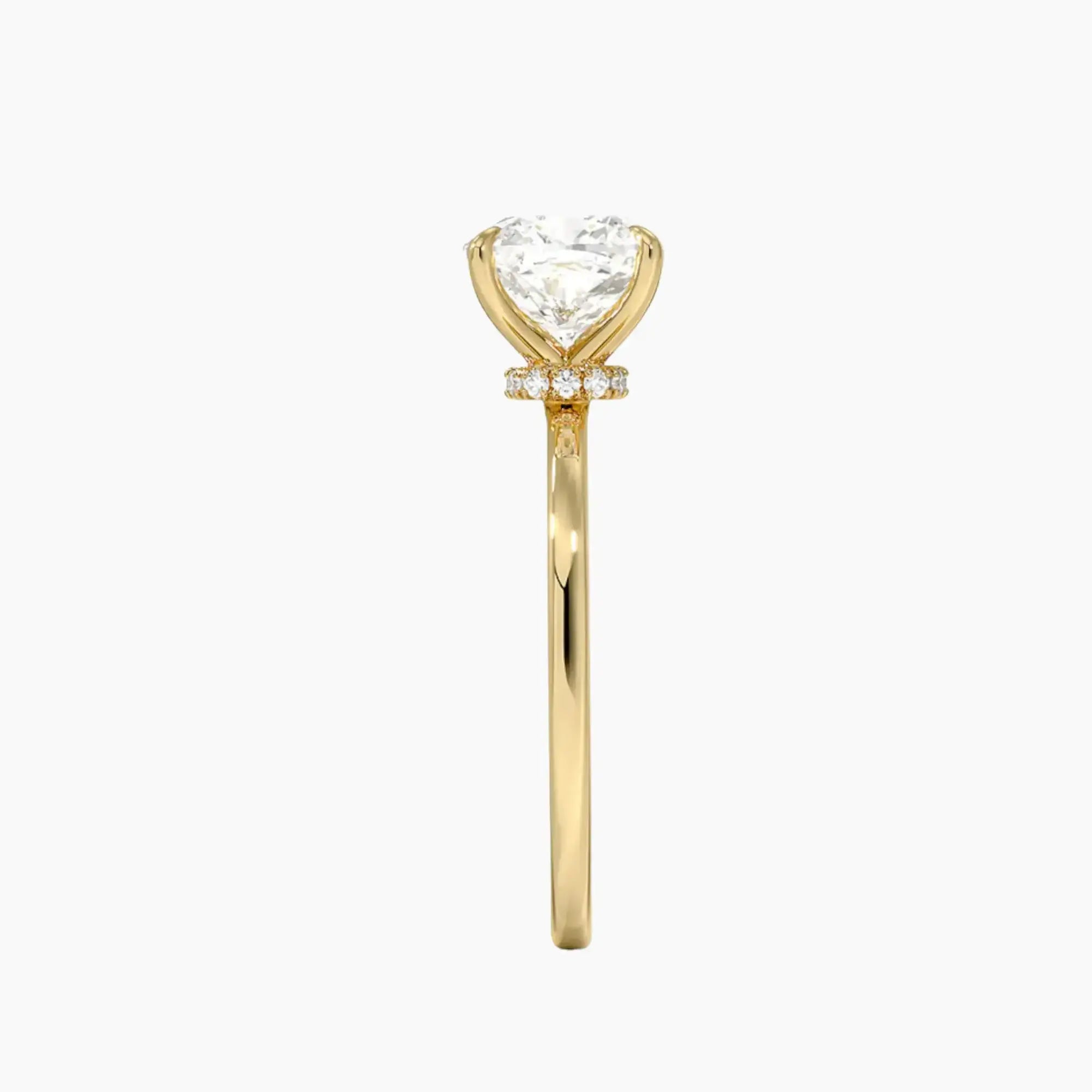 OBSER391 - Giselle Solitaire Cushion engagement ring setting view 9