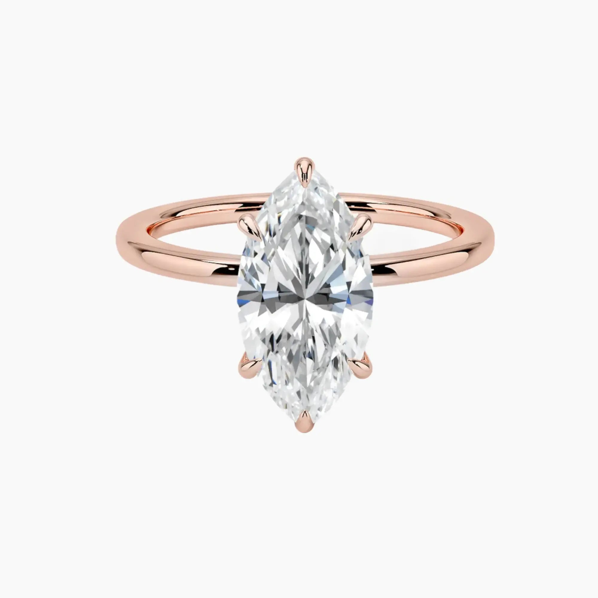 OBSER387 - Giselle Solitaire Marquise engagement ring setting view 4