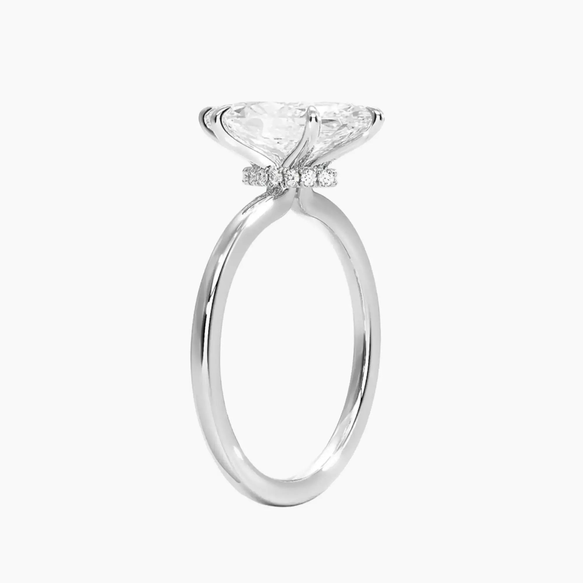 OBSER387 - Giselle Solitaire Marquise engagement ring setting view 2