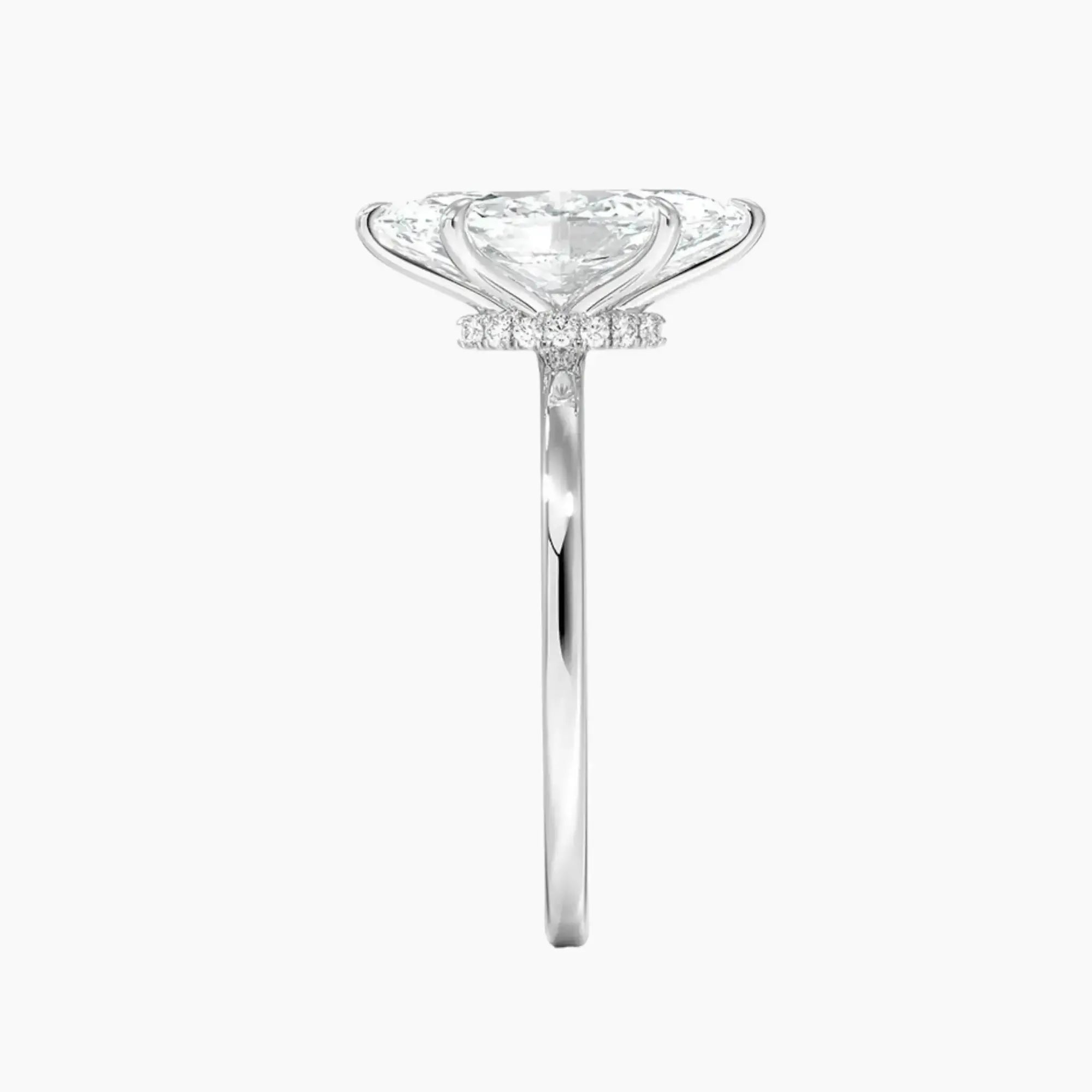 OBSER387 - Giselle Solitaire Marquise engagement ring setting view 3